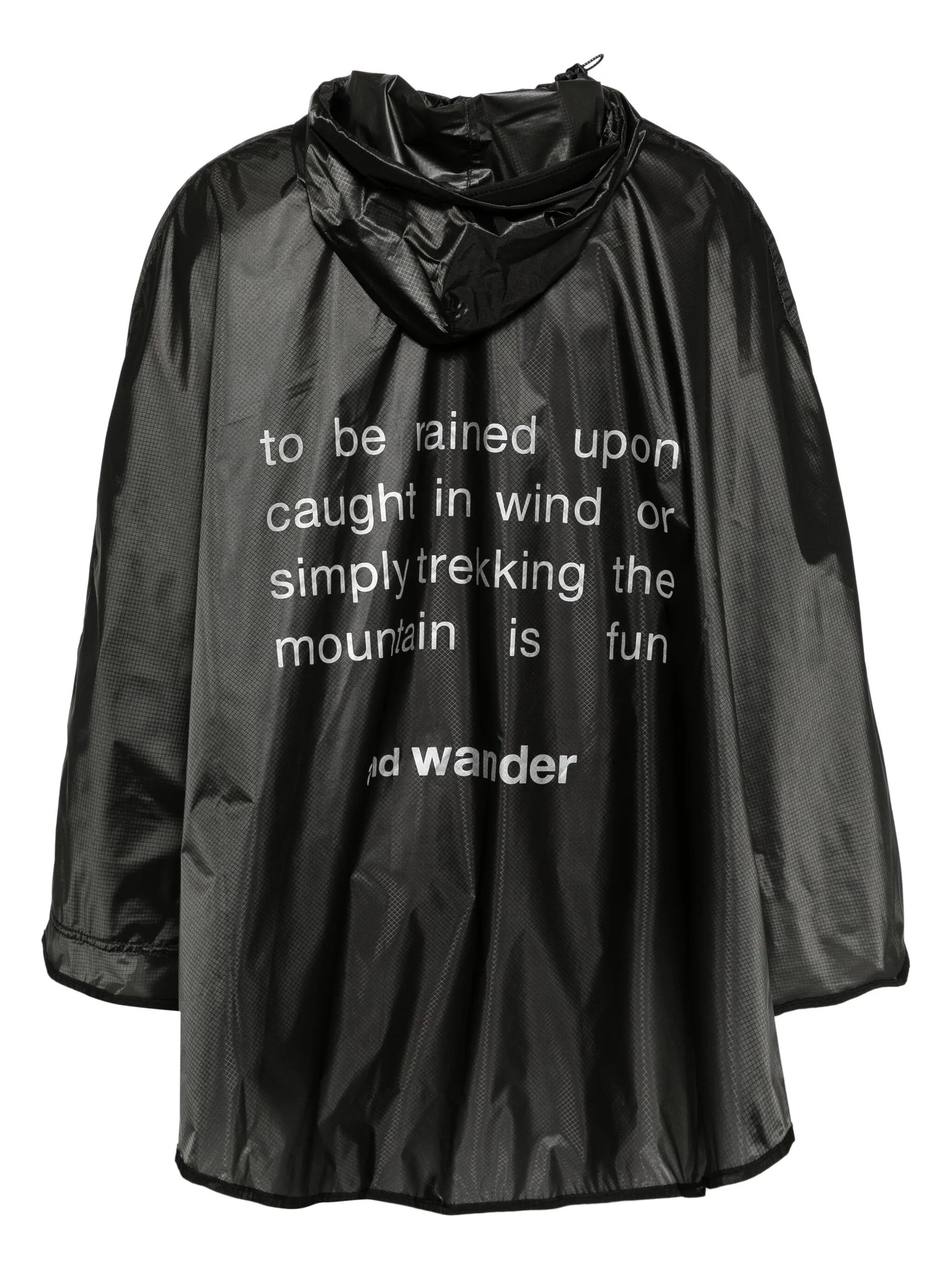 AND WANDER - Poncho sil black AND WANDER