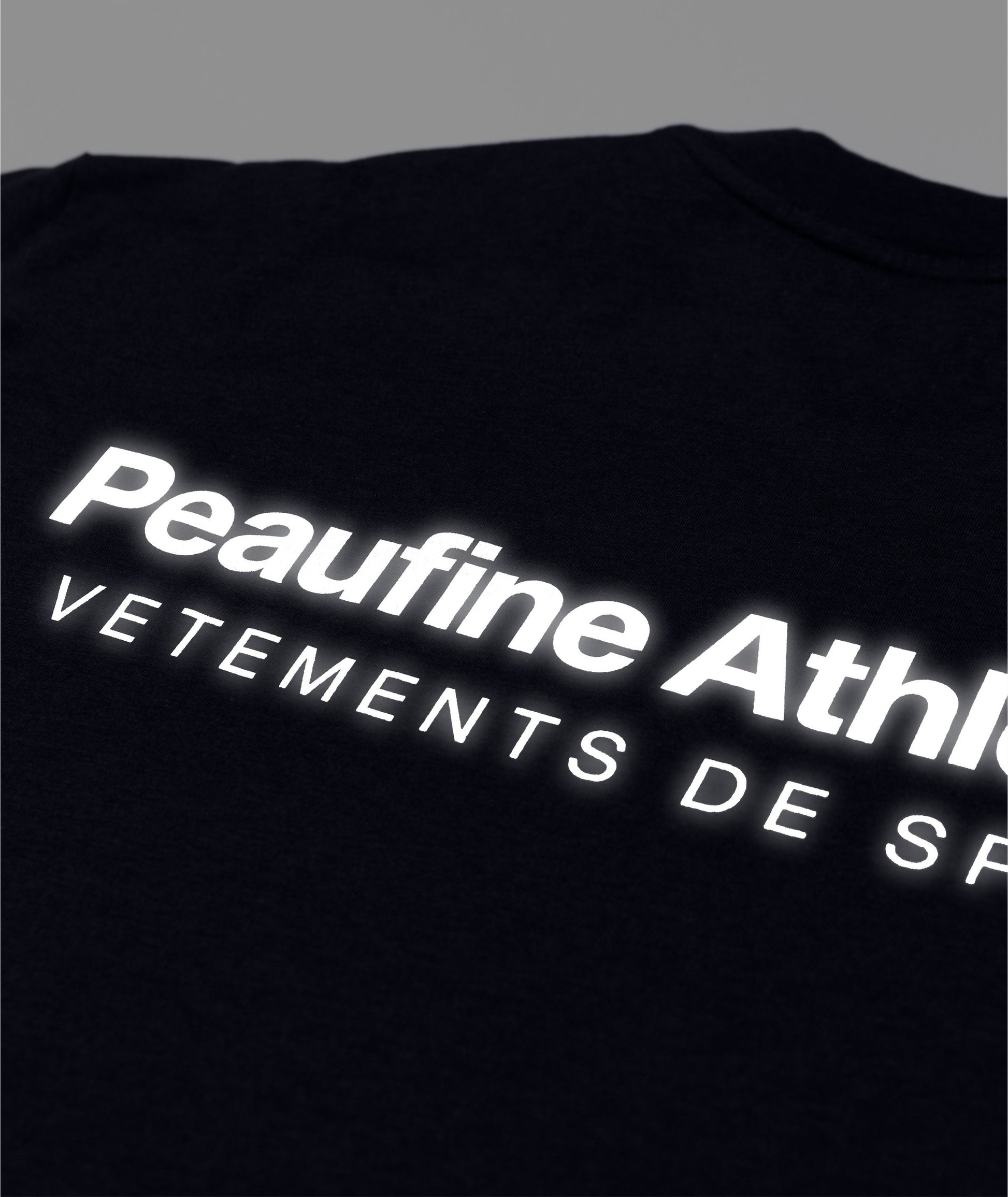 PEAUFINE ATHLETICS - wood T-shirt night run black - réfléchissant PEAUFINE ATHLETICS