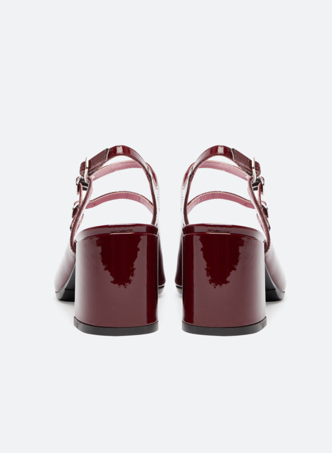CAREL - Babies slingback banana cuir verni bordeaux CAREL