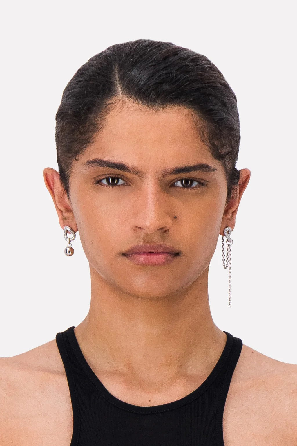 JUSTINE CLENQUET - gordon earrings palladium JUSTINE CLENQUET
