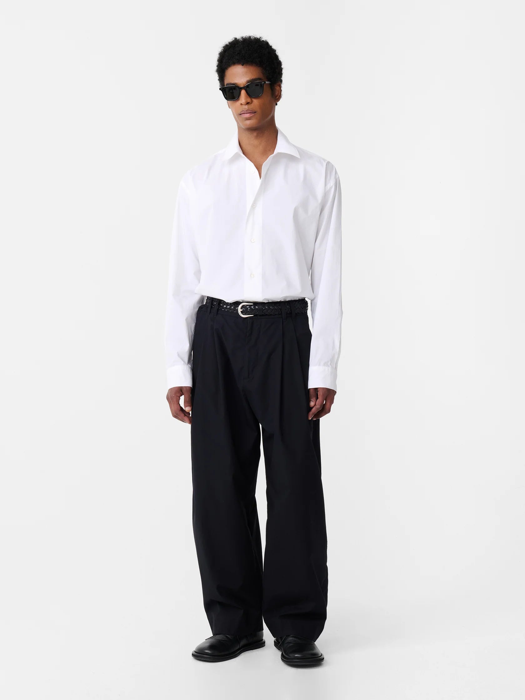 STUDIO NICHOLSON - Shirt hal optic white STUDIO NICHOLSON