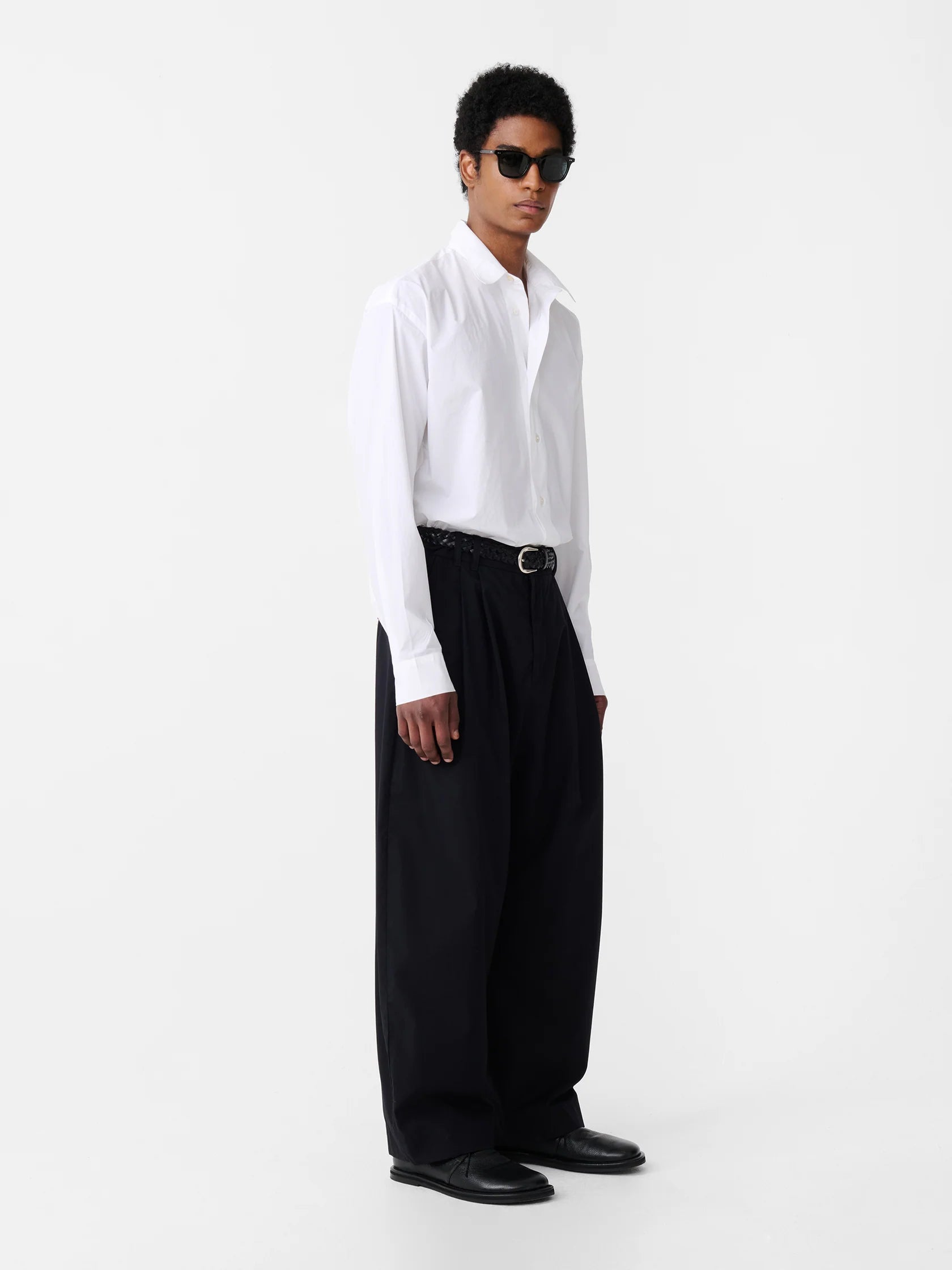 STUDIO NICHOLSON - Shirt hal optic white STUDIO NICHOLSON