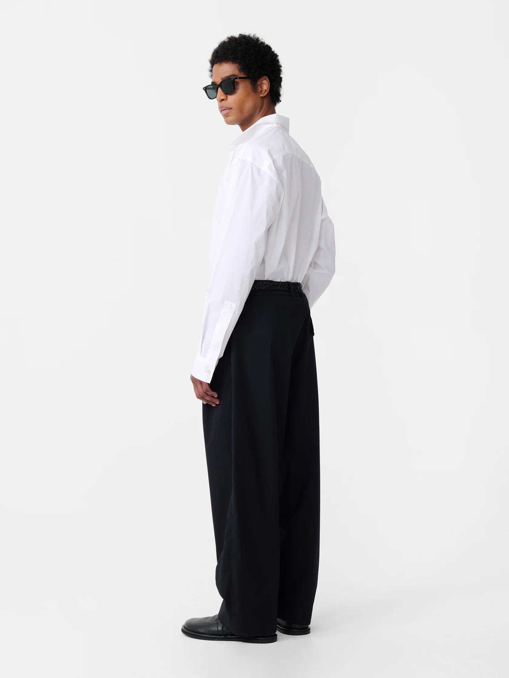STUDIO NICHOLSON - Shirt hal optic white STUDIO NICHOLSON