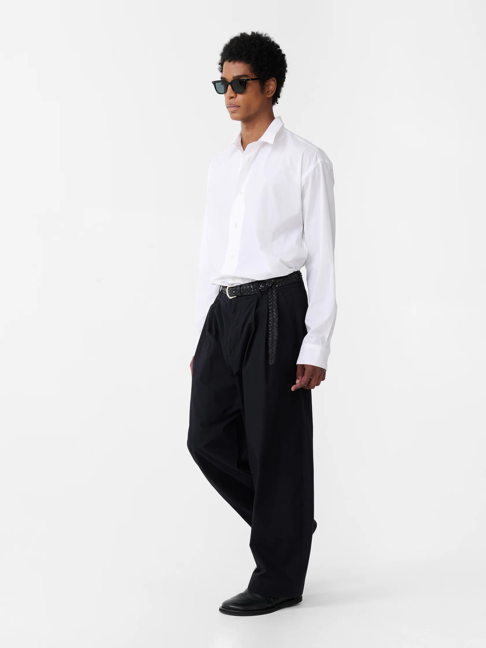 STUDIO NICHOLSON - Shirt hal optic white STUDIO NICHOLSON