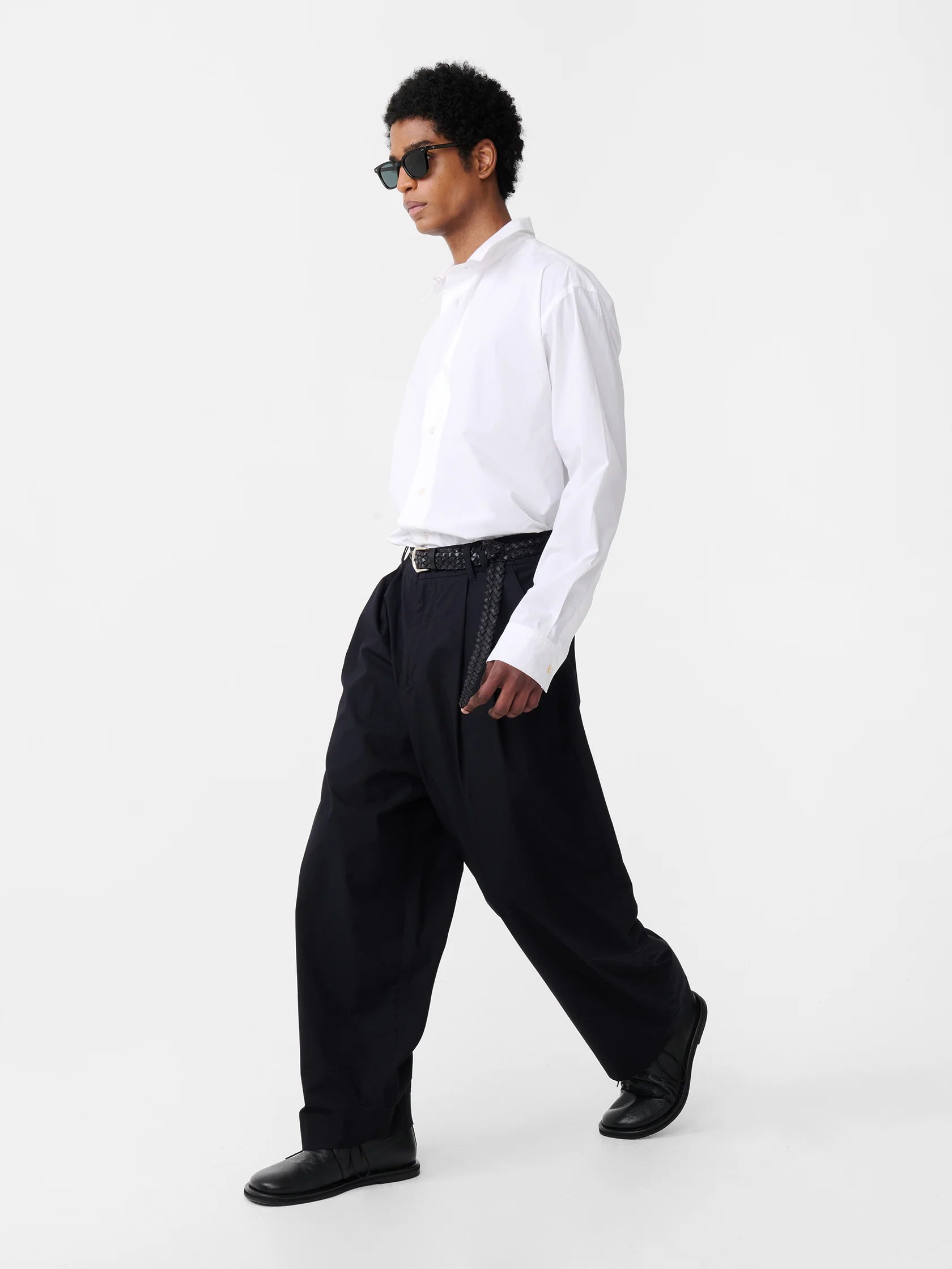 STUDIO NICHOLSON - Shirt hal optic white STUDIO NICHOLSON