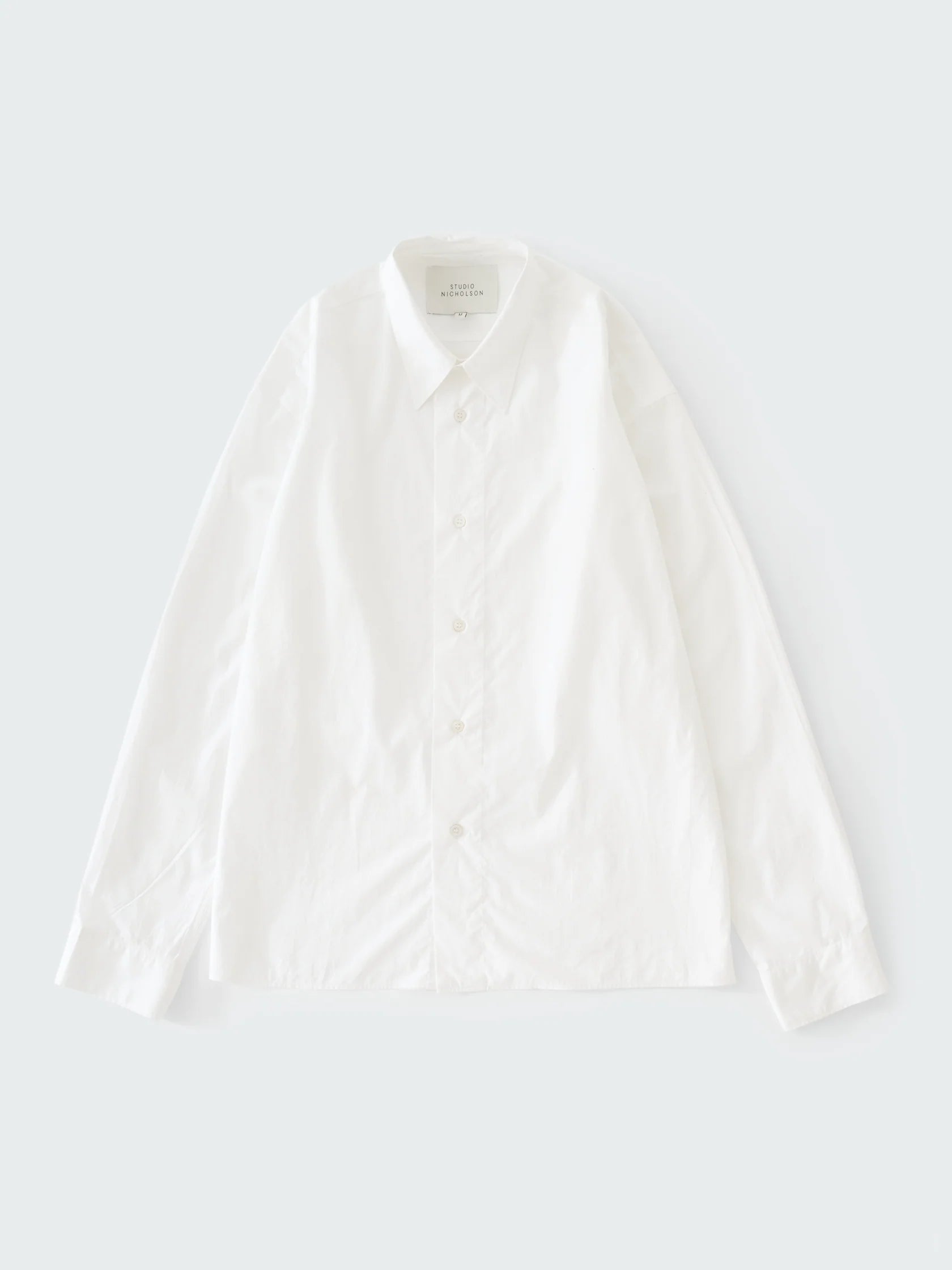 STUDIO NICHOLSON - Shirt hal optic white STUDIO NICHOLSON