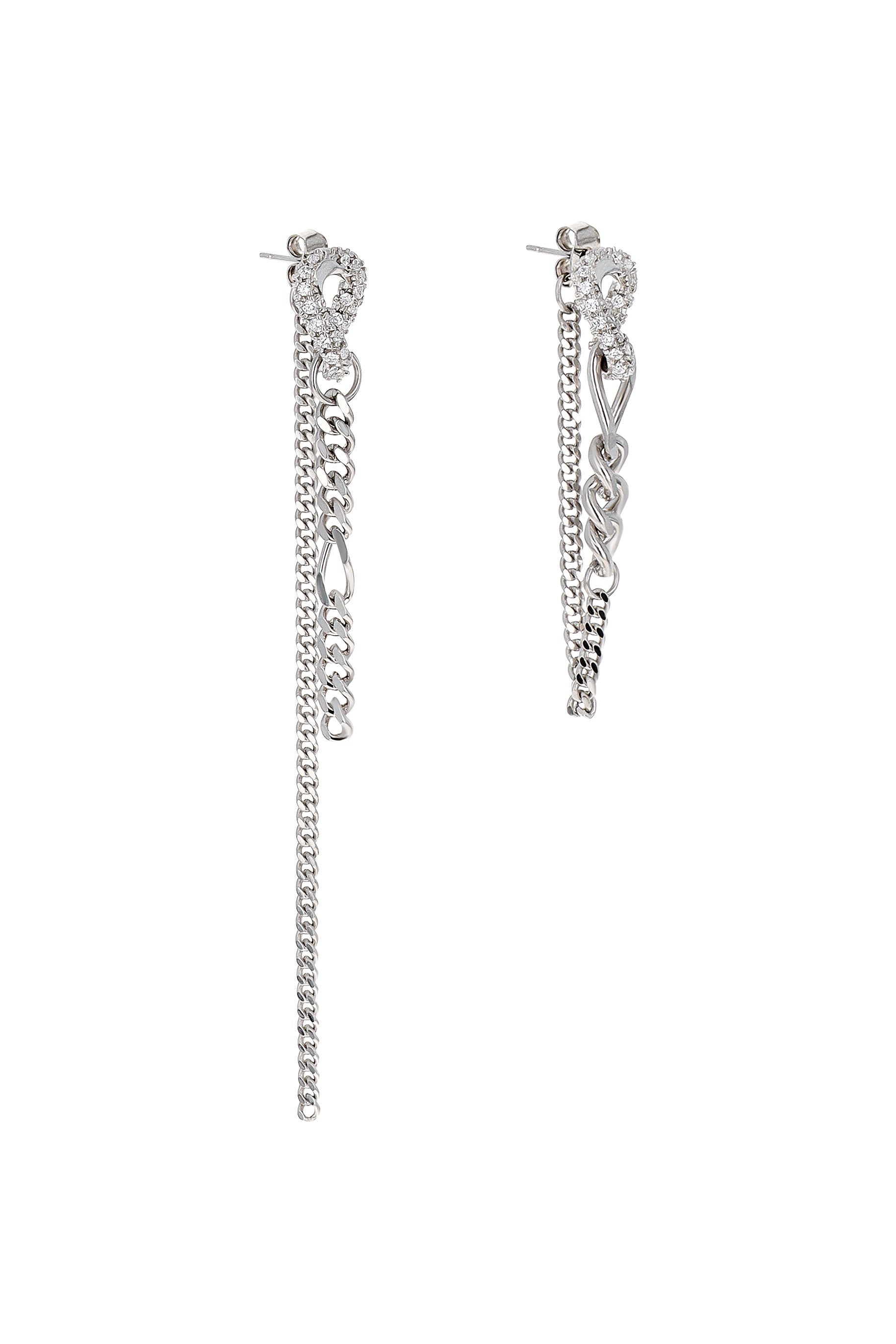 JUSTINE CLENQUET - loïs earrings cristal palladium JUSTINE CLENQUET