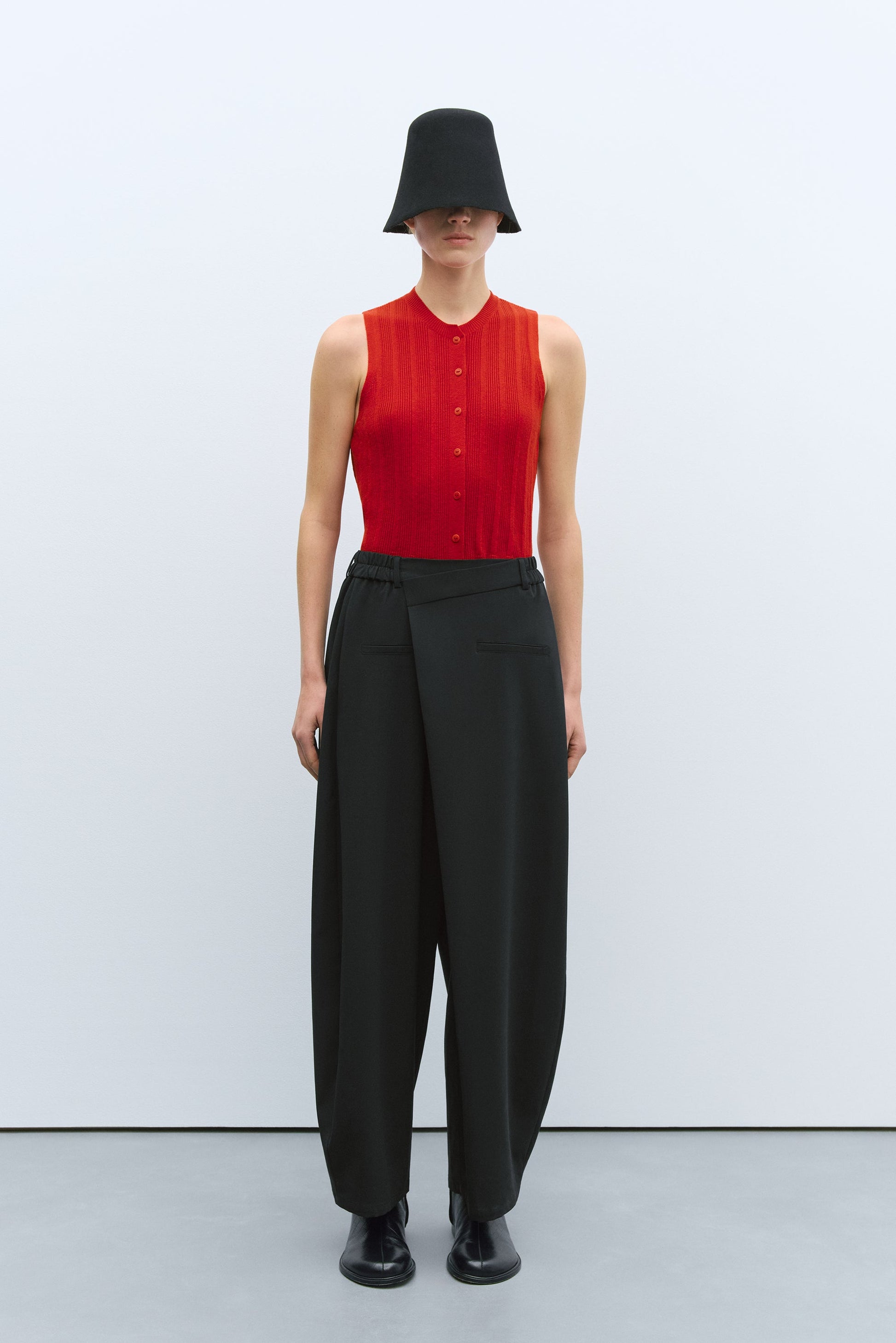 CORDERA - Tailoring crossover pants black CORDERA