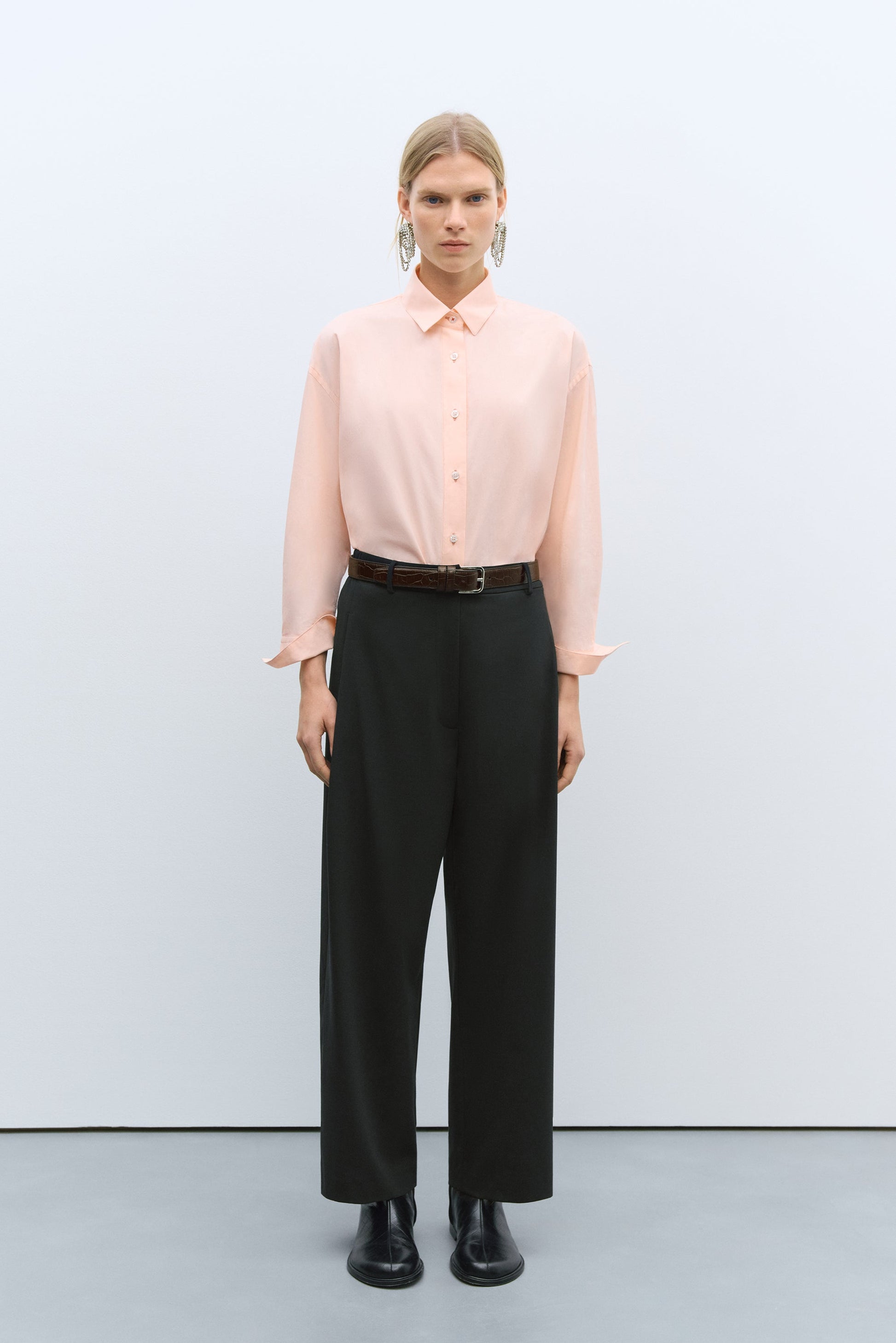 CORDERA - wide leg pants black CORDERA