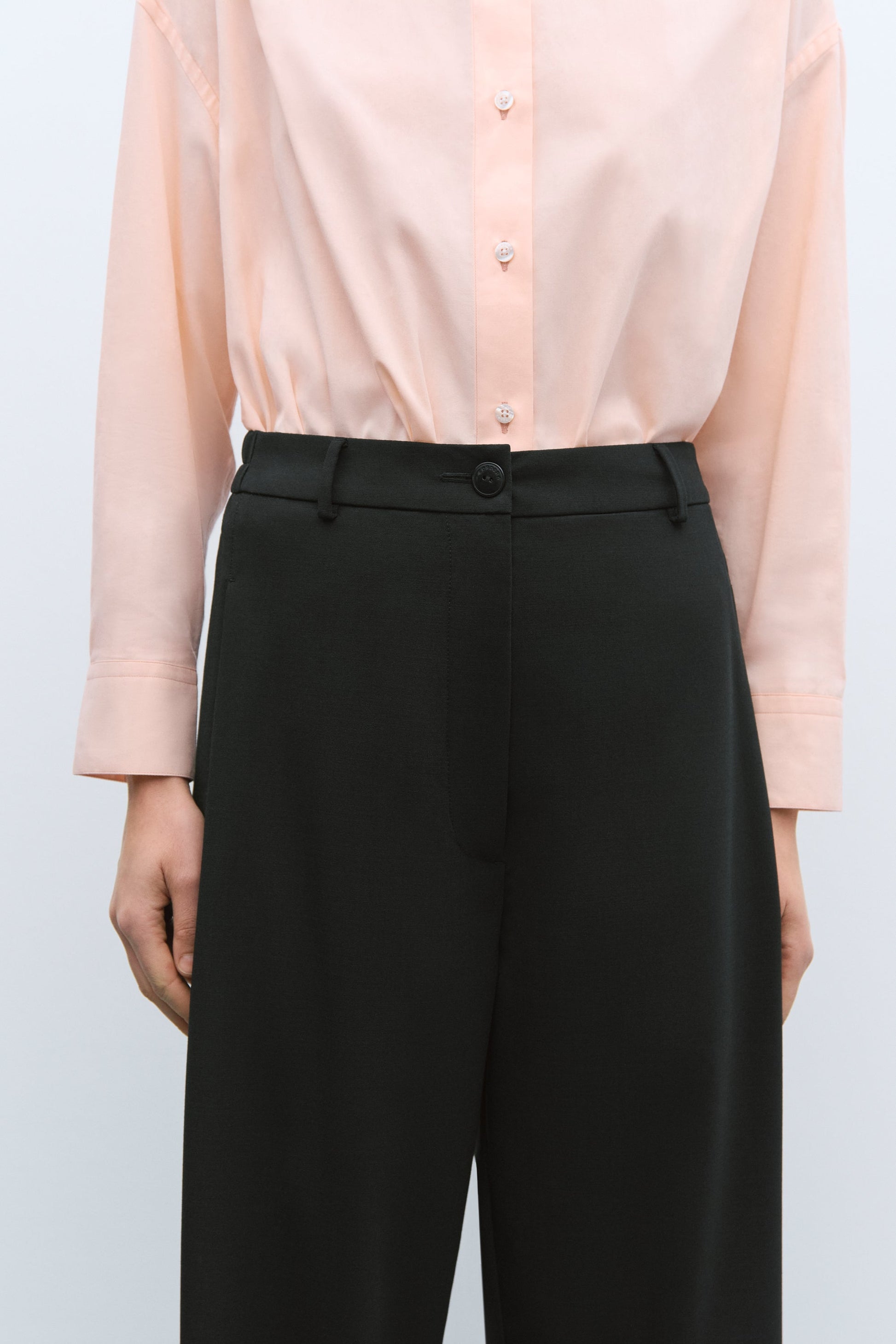 CORDERA - wide leg pants black CORDERA
