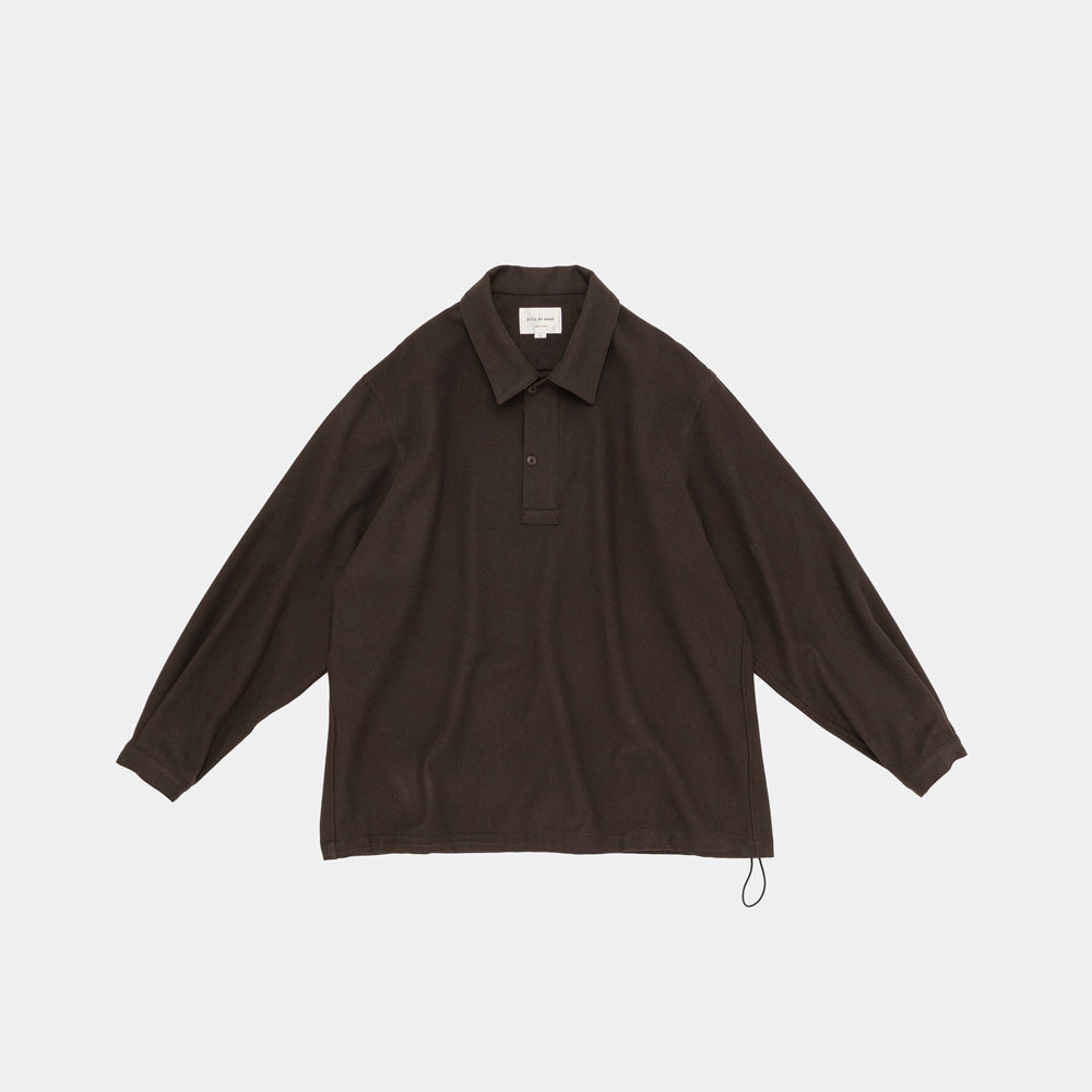 STILL BY HAND - WN pullover shirt brown STILL BY HAND