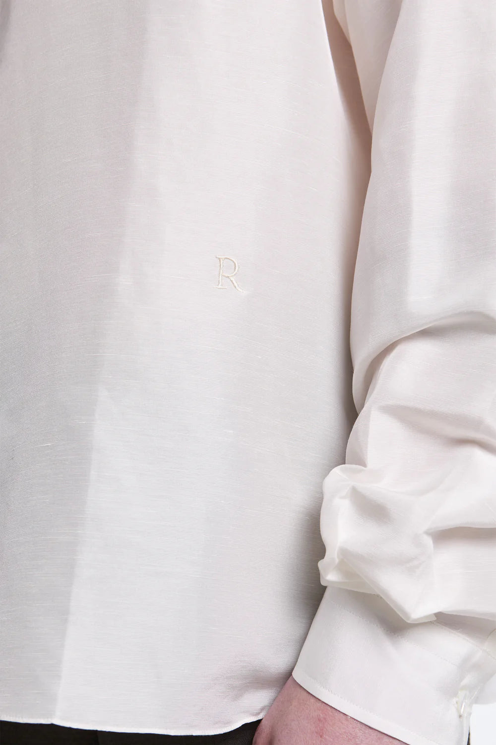 RANRA - Field silk linen shirt ivory