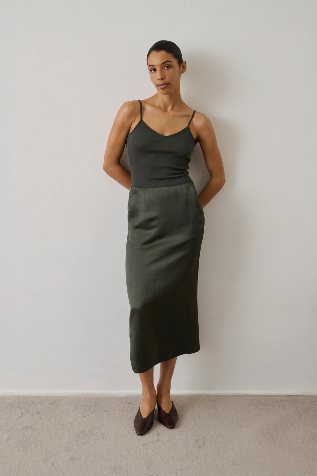 SOEUR - Ila top vert de gris