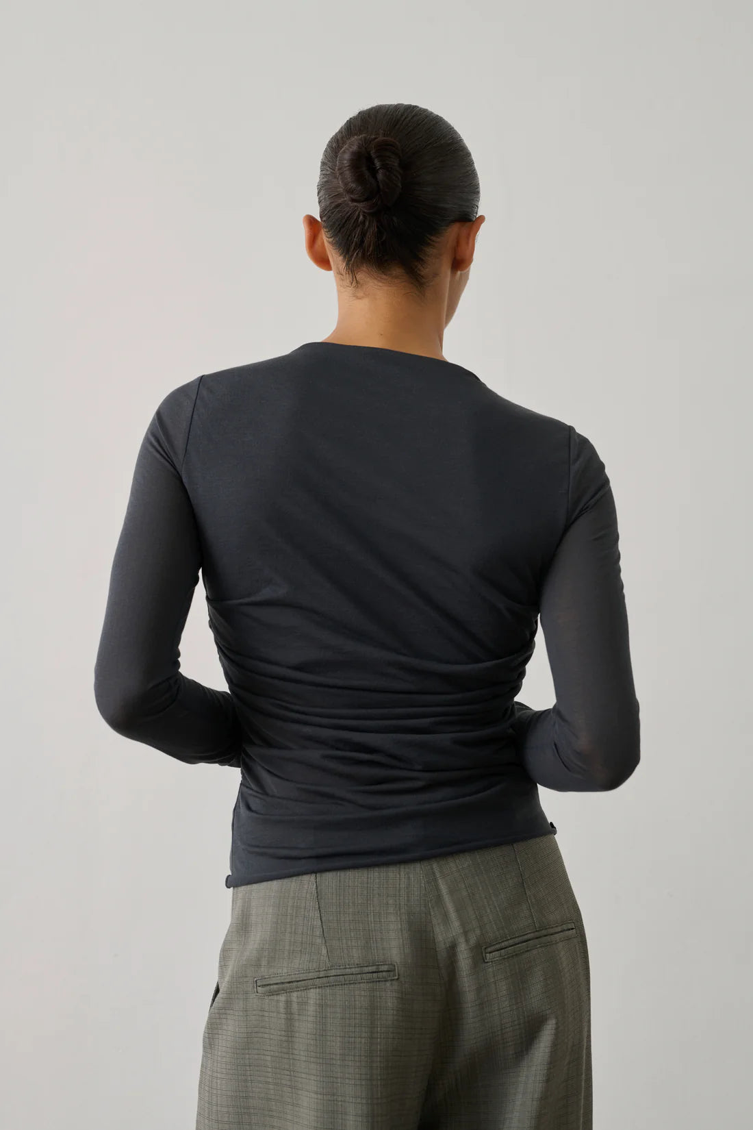 SOEUR - Gaia tee-shirt manches longues en coton drapé