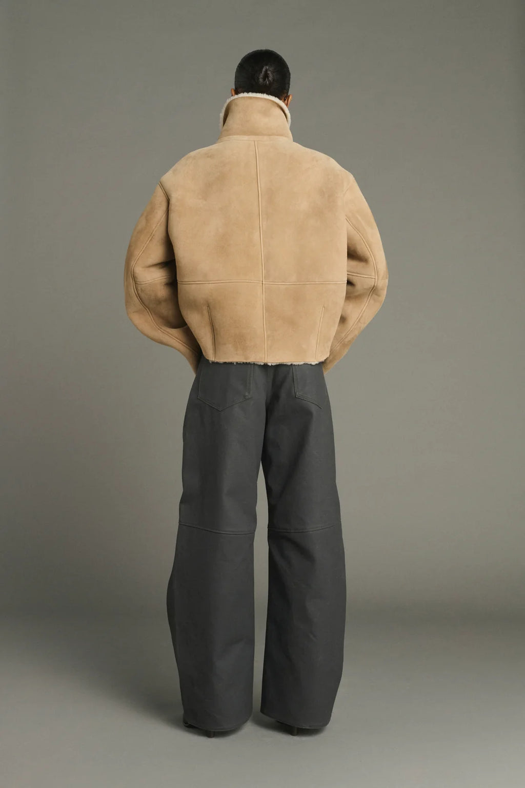 SOEUR - Blouson raglan en peau lainée Kléber