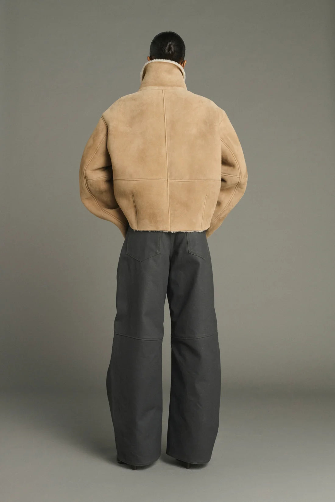 SOEUR - Blouson raglan en peau lainée Kléber