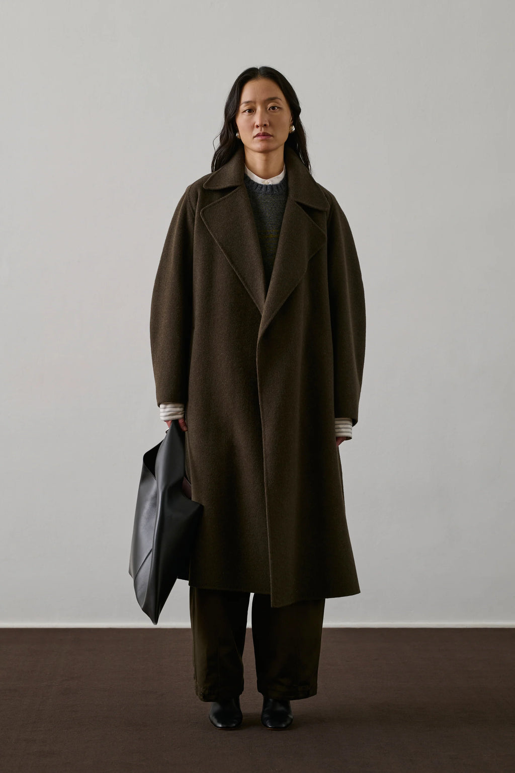 SOEUR - Manteau Harvard kaki/brun