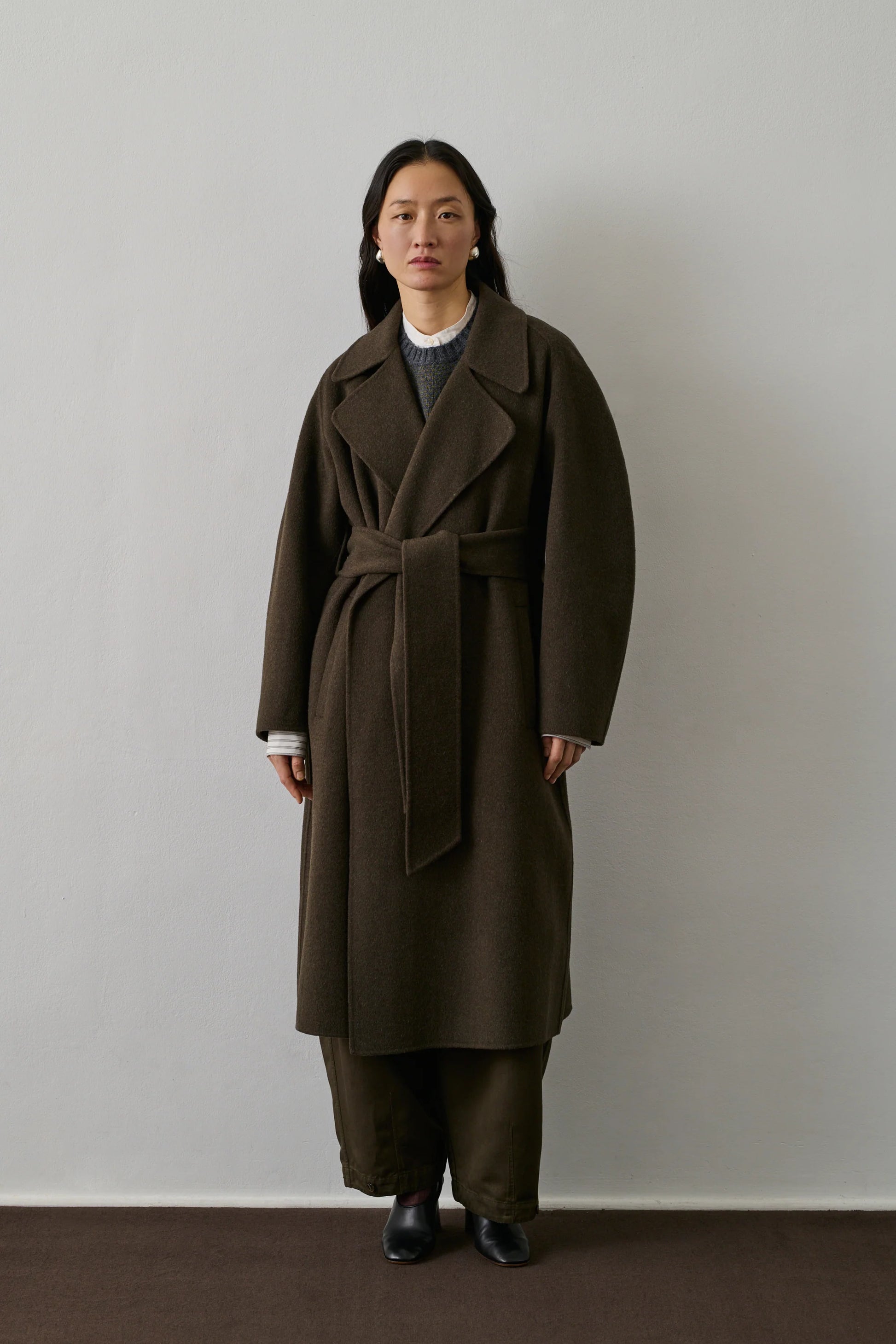 SOEUR - Manteau Harvard kaki/brun