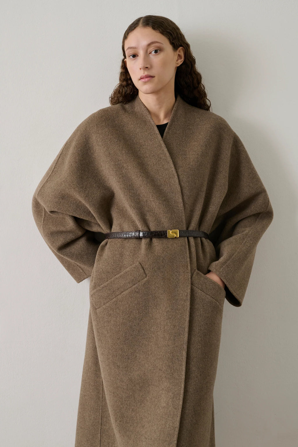 SOEUR - nino mini croco marron foncé