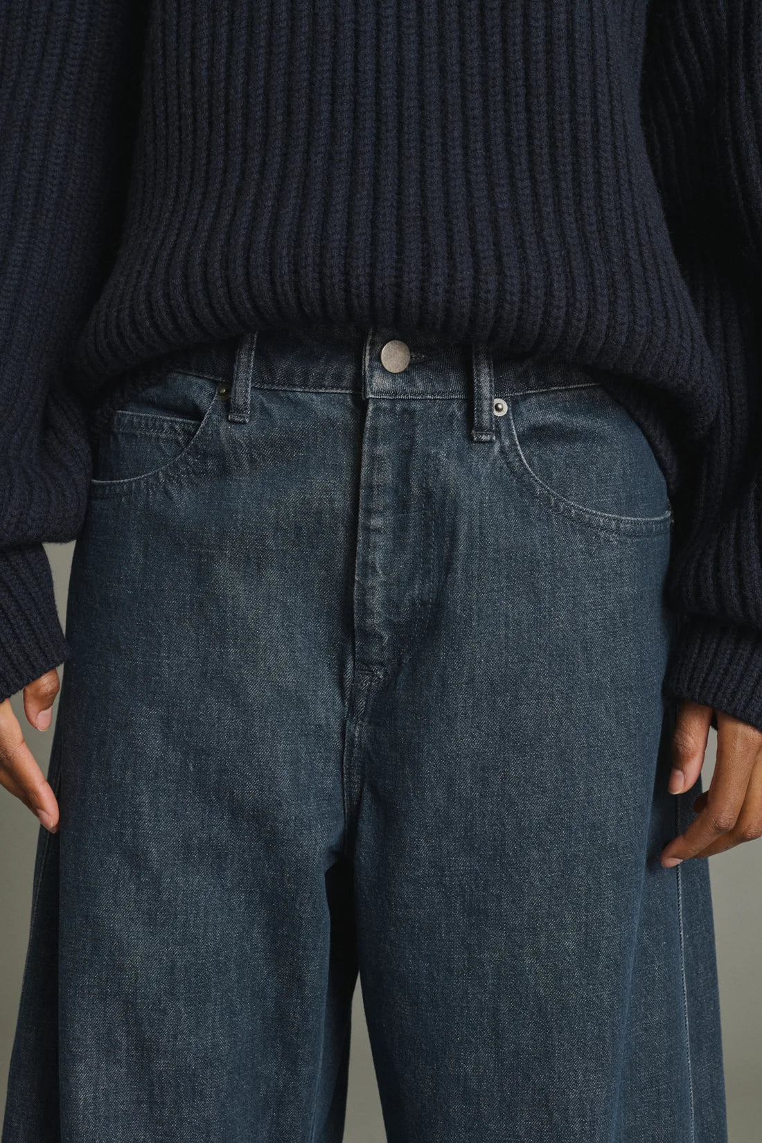 SOEUR - Jean barrel Gaspard bleu gris