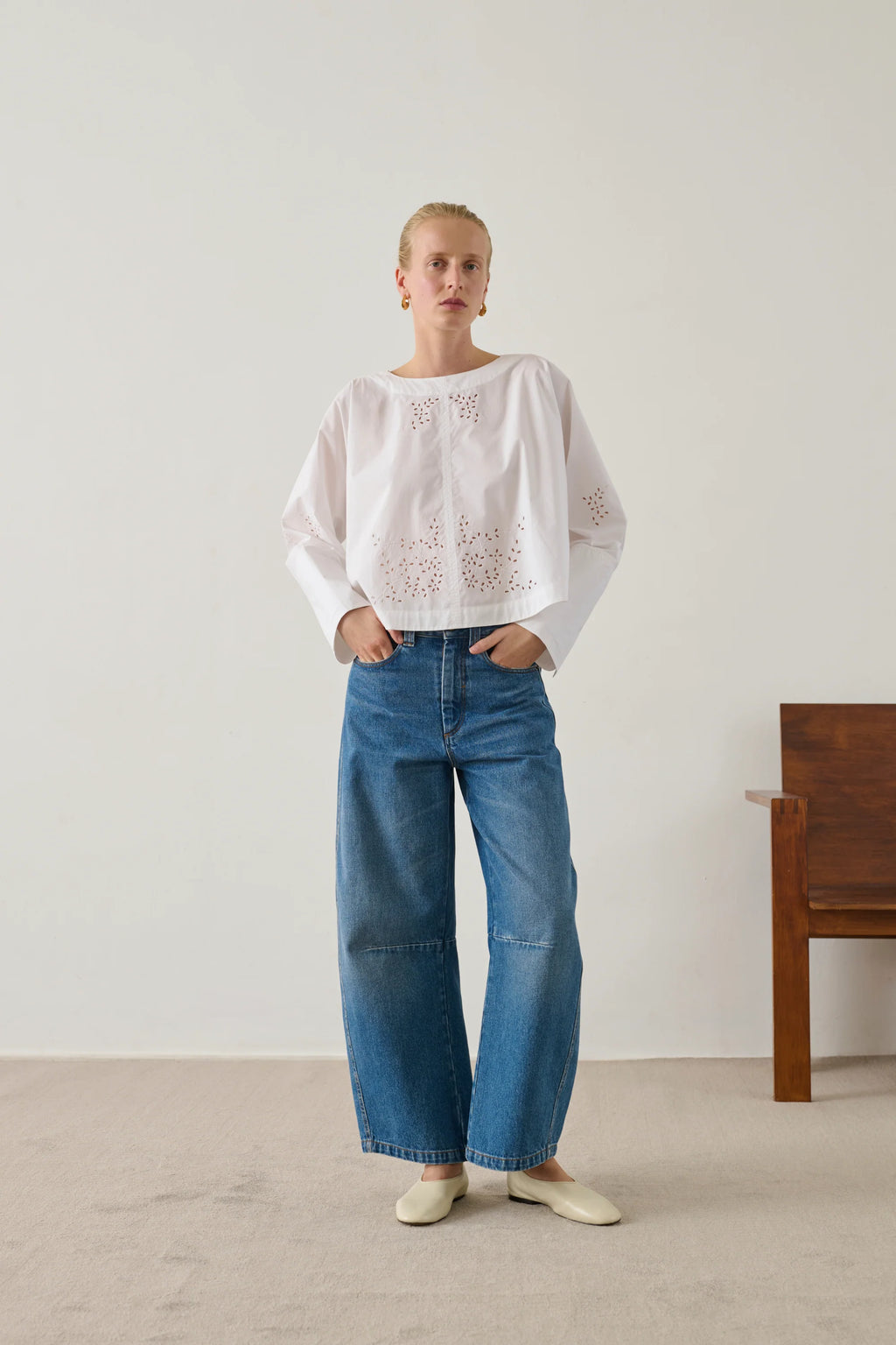 SOEUR - hansel blanc coton brodé