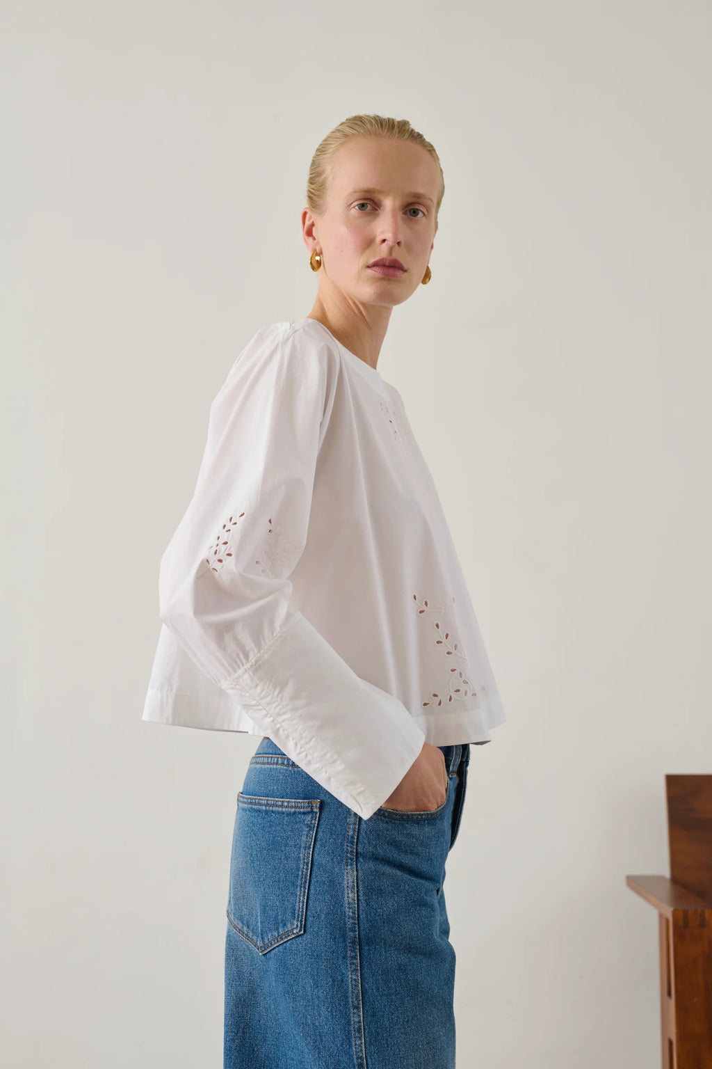SOEUR - hansel blanc coton brodé