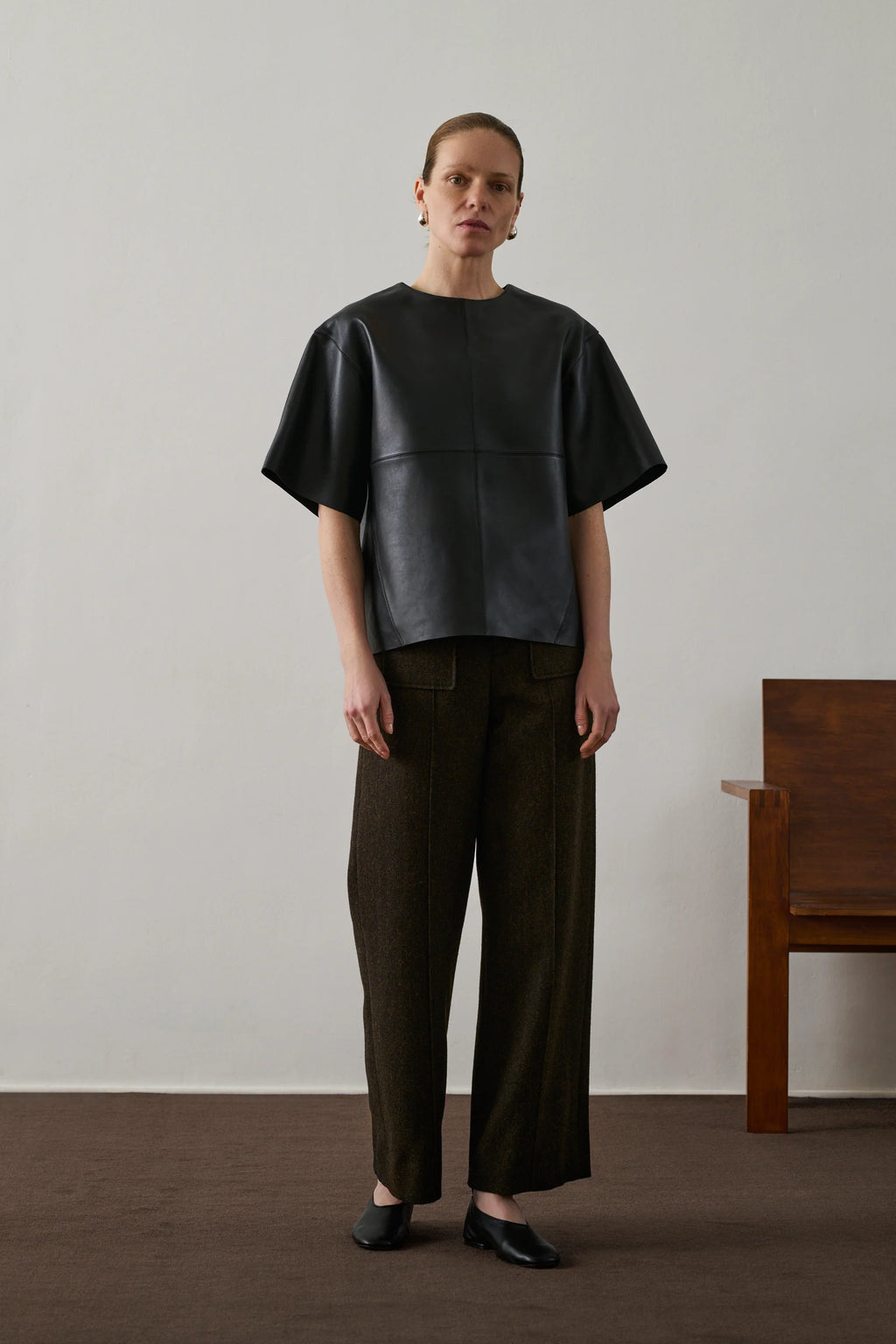 SOEUR - Pantalon Harry kaki/noir