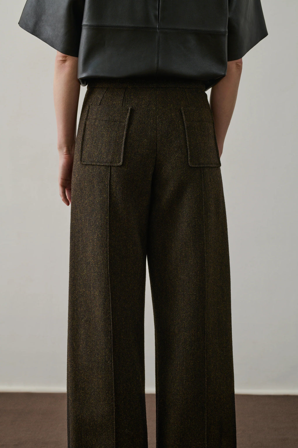 SOEUR - Pantalon Harry kaki/noir