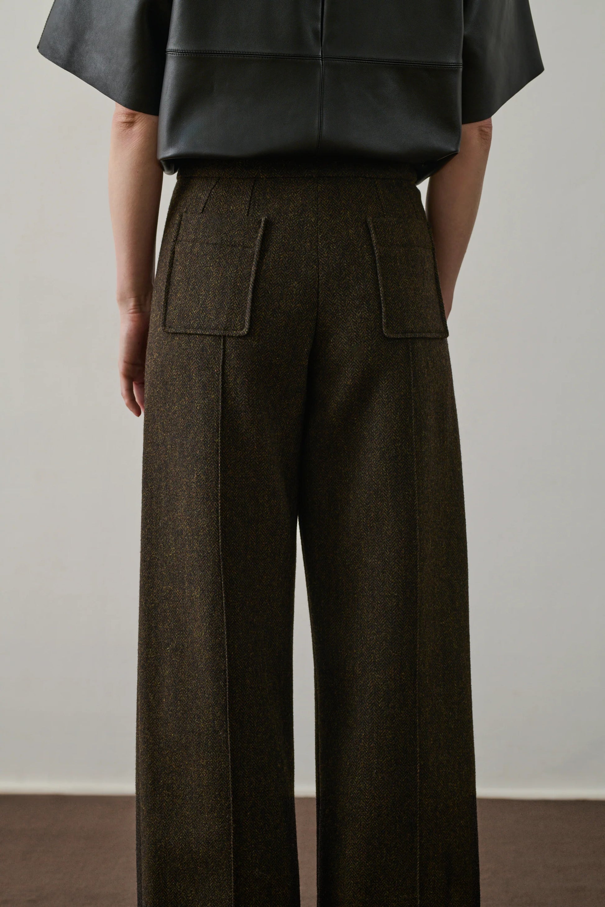 SOEUR - Pantalon Harry kaki/noir