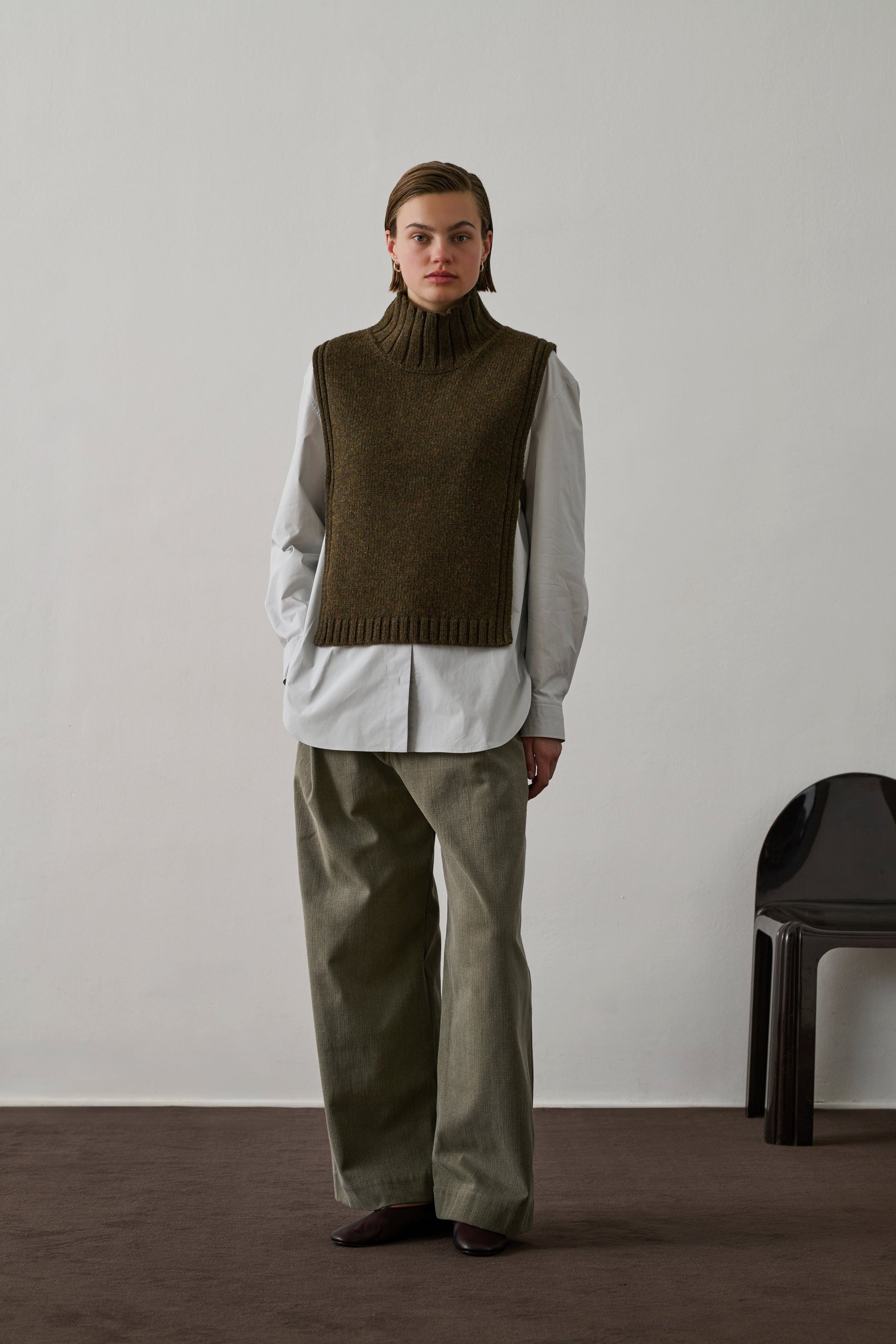 SOEUR - Plastron or kaki chine SOEUR