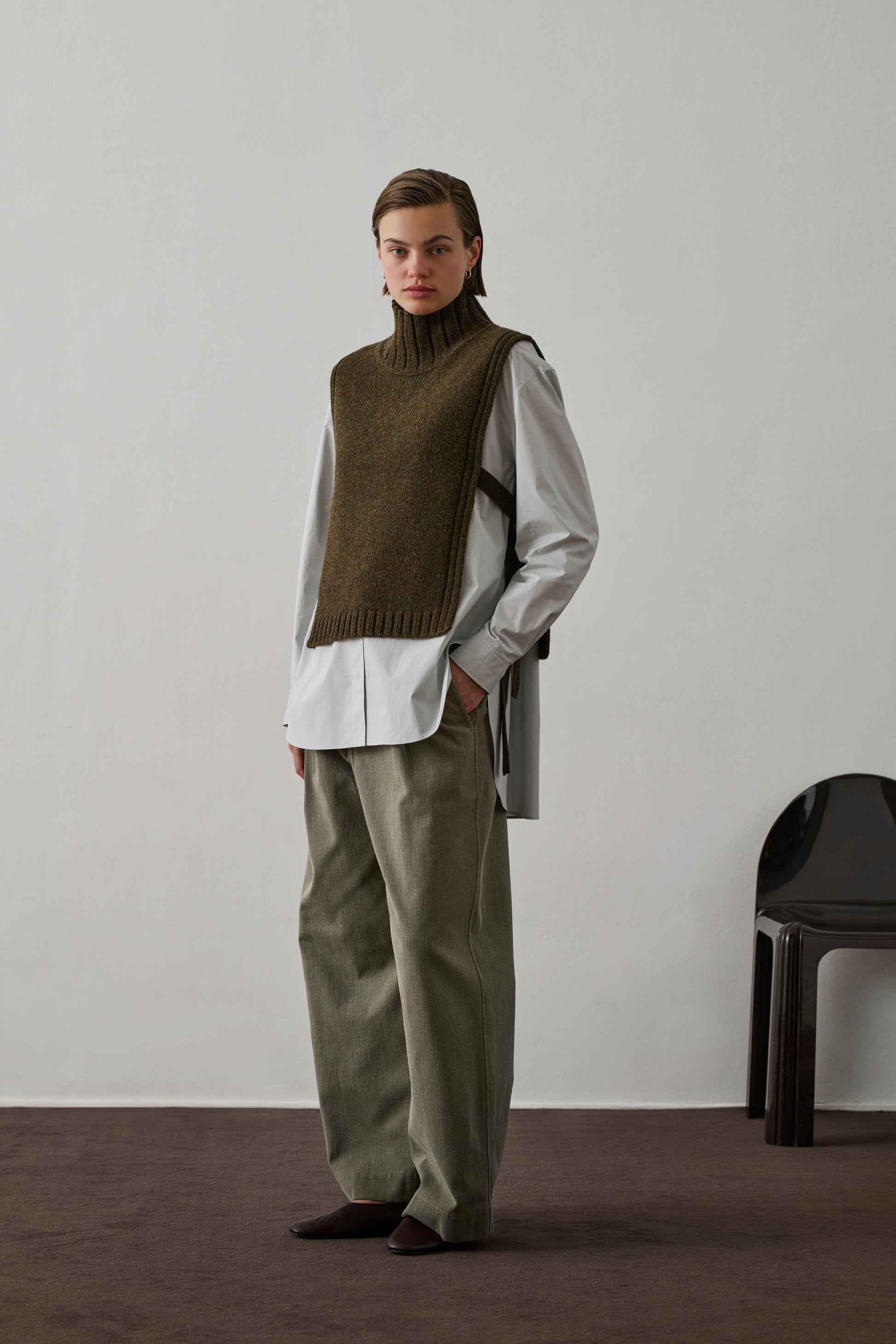SOEUR - Plastron or kaki chine SOEUR