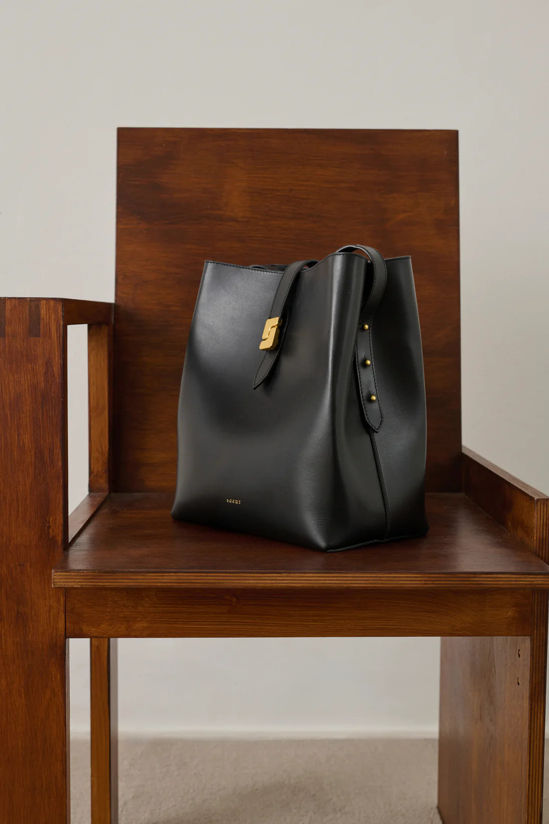 SOEUR - Sac bello en cuir noir