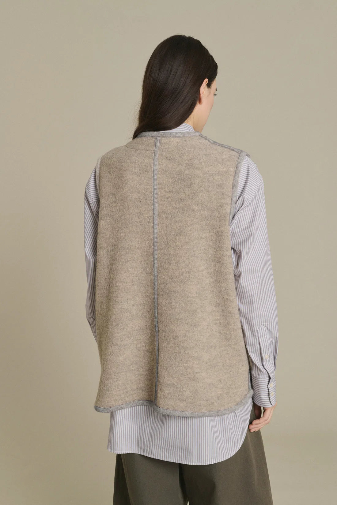 SOEUR - Veste autrichienne sans manches chicago beige gris