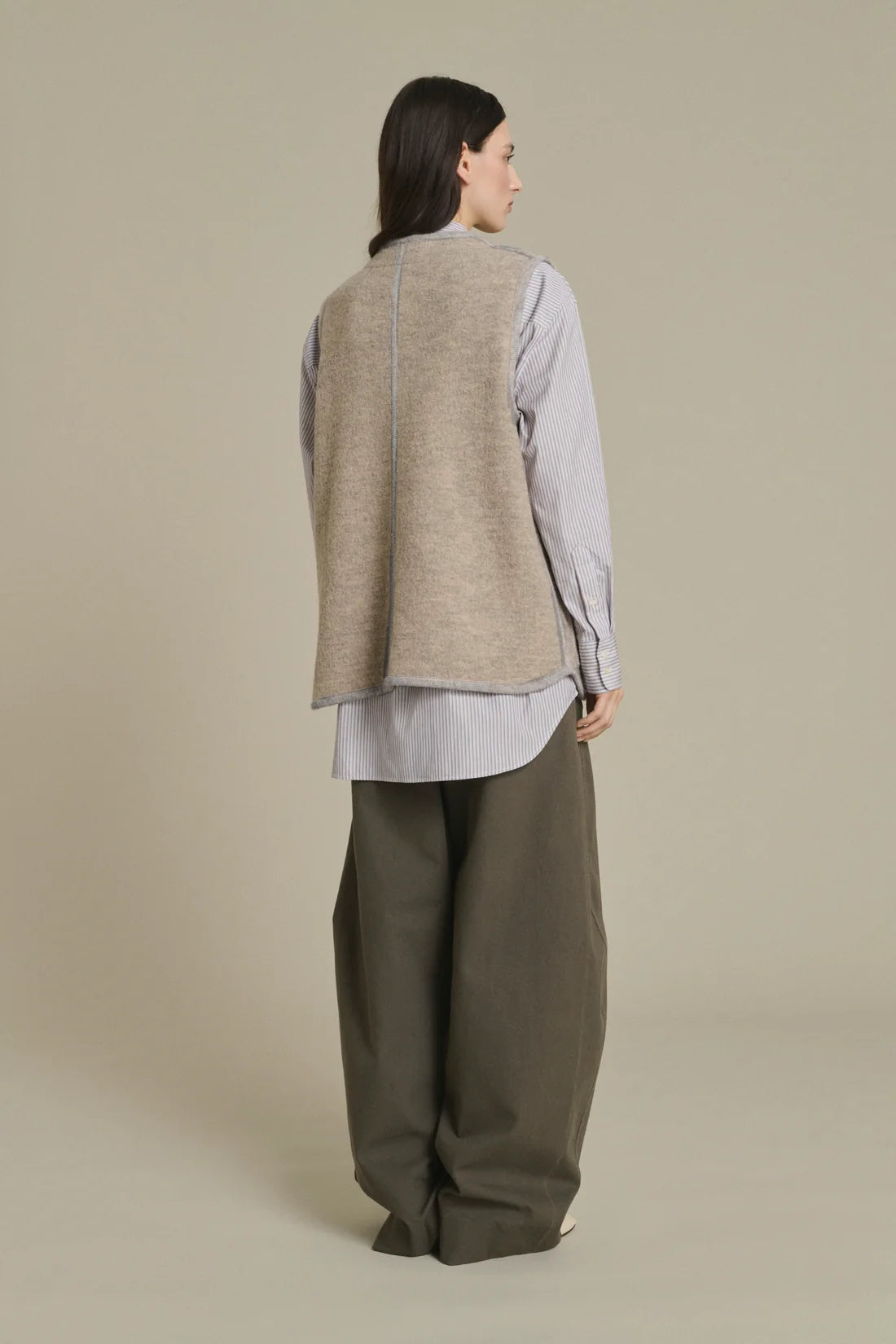 SOEUR - Veste autrichienne sans manches chicago beige gris