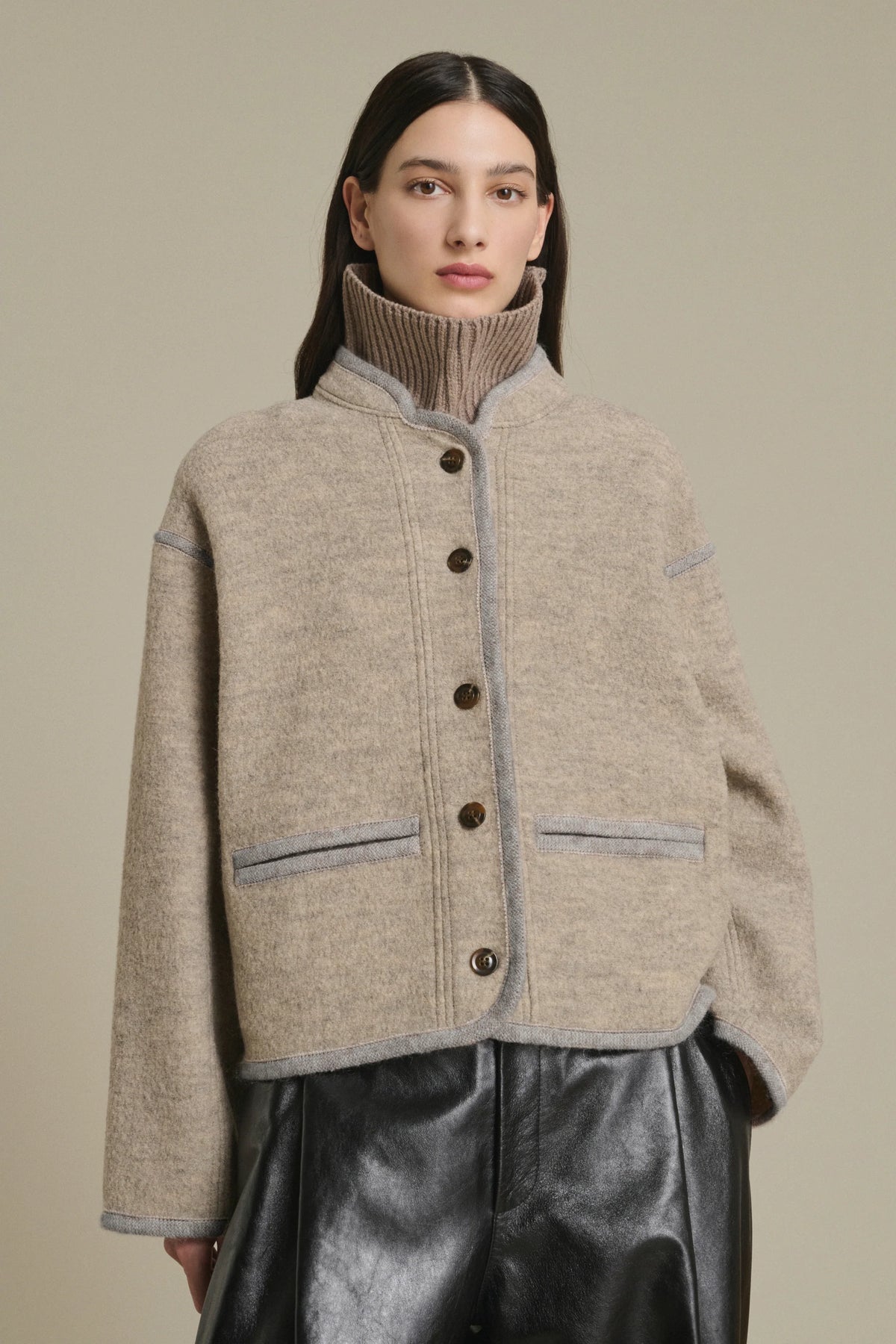 SOEUR - Olympe veste autrichienne en laine bouillie