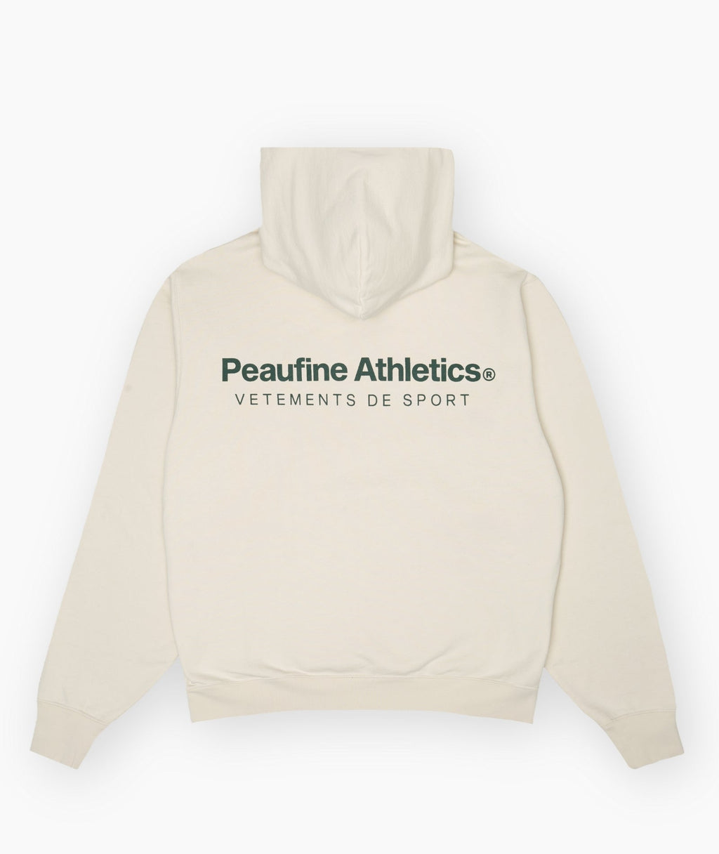PEAUFINE ATHLETICS -  Heavyweight hoodie cream vêtements de sport PEAUFINE ATHLETICS