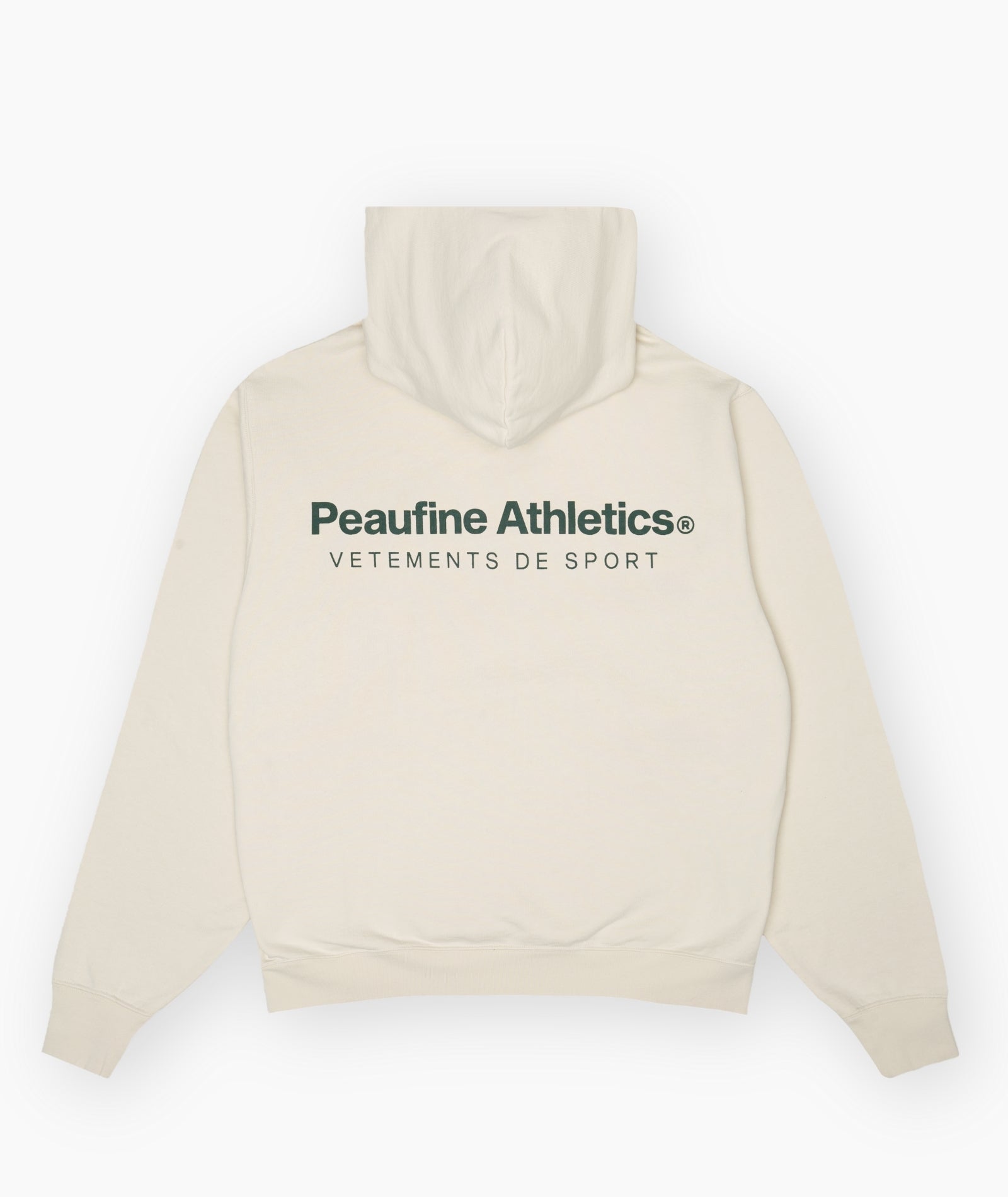 PEAUFINE ATHLETICS -  Heavyweight hoodie cream vêtements de sport PEAUFINE ATHLETICS