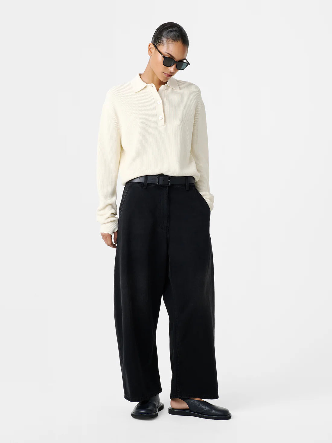 STUDIO NICHOLSON - Chalco denim washed black