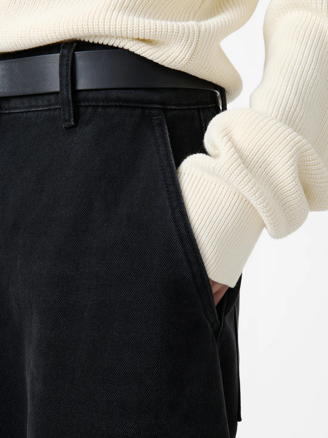 STUDIO NICHOLSON - Chalco denim washed black