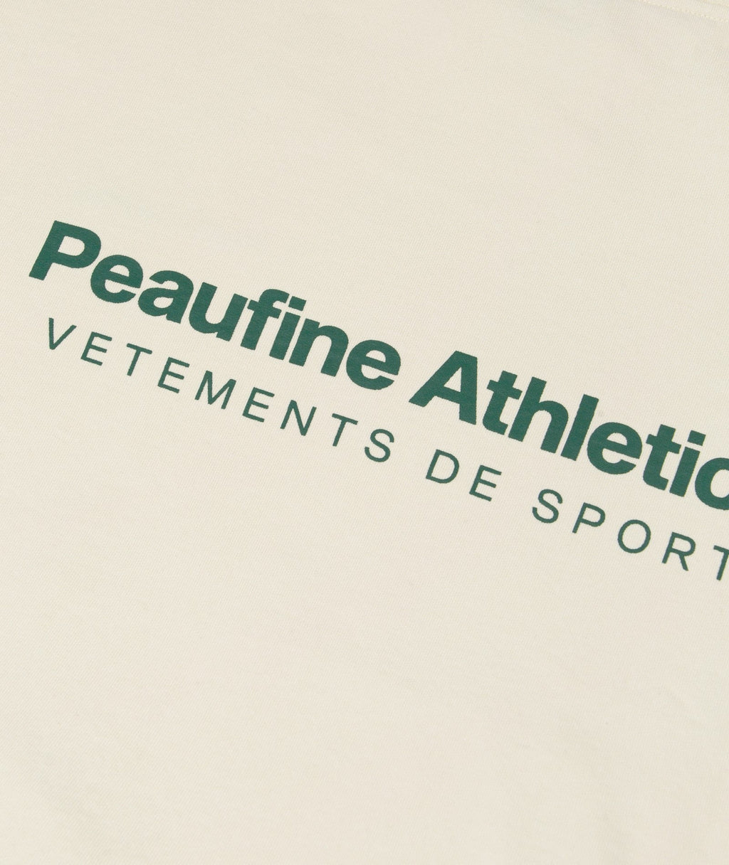 PEAUFINE ATHLETICS -  Heavyweight hoodie cream vêtements de sport PEAUFINE ATHLETICS