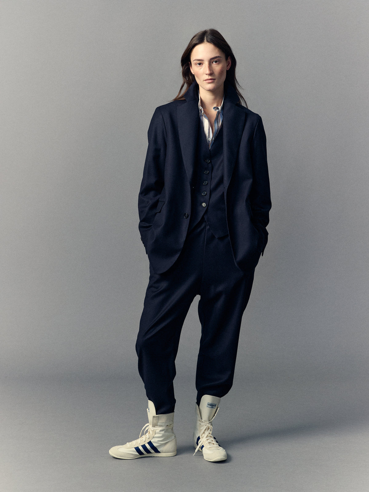 Barena - Trousers Joie 25 Flan Navy