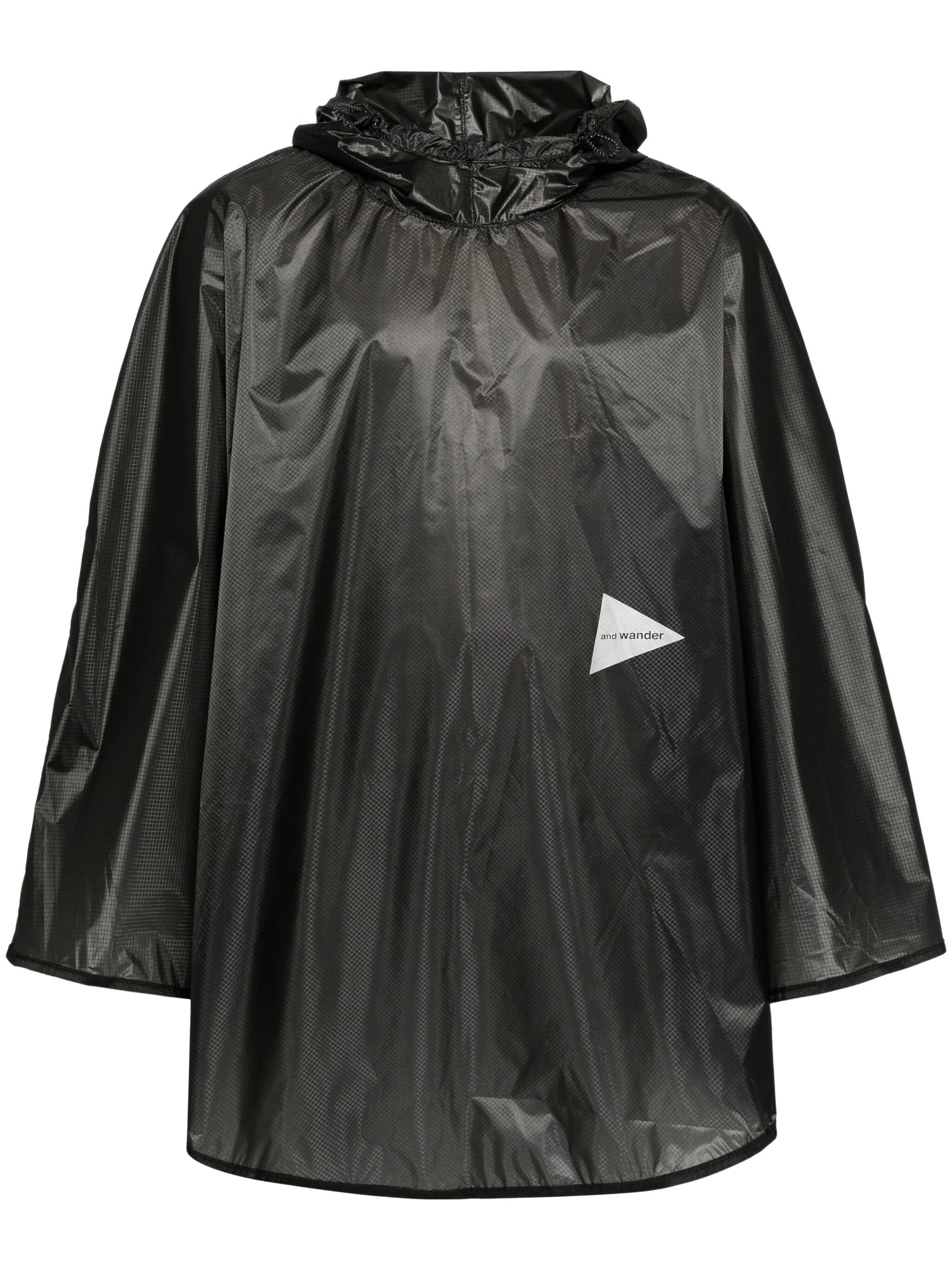AND WANDER - Poncho sil black AND WANDER