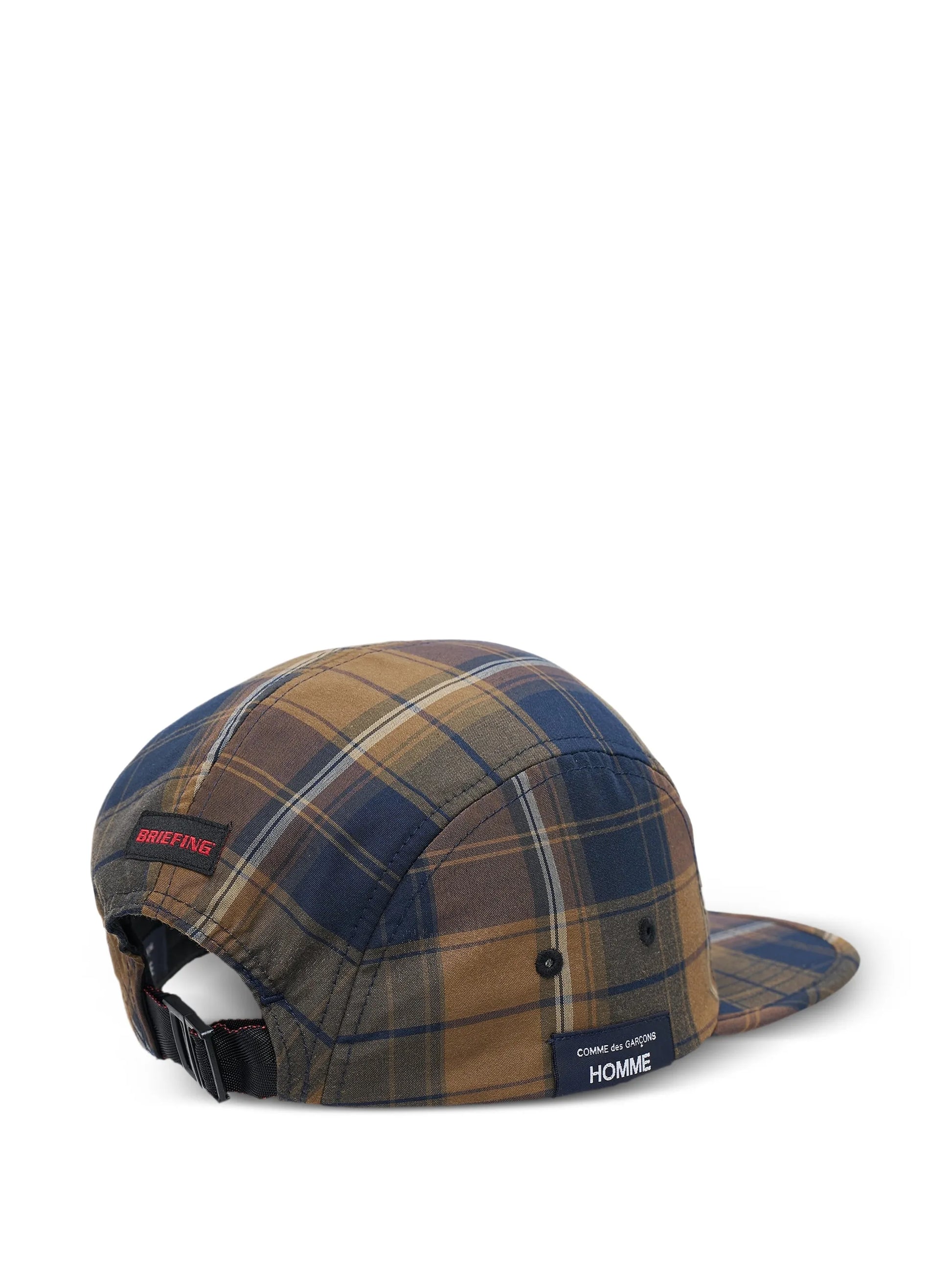 CDG HOMME - Square cap Brown Navy khaki
