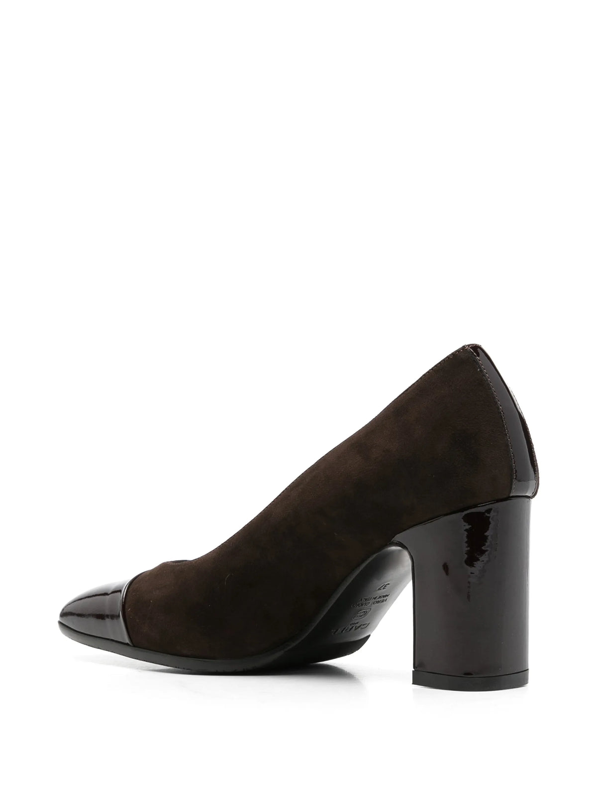 CAREL - Rosana escarpins velours et cuir verni marron