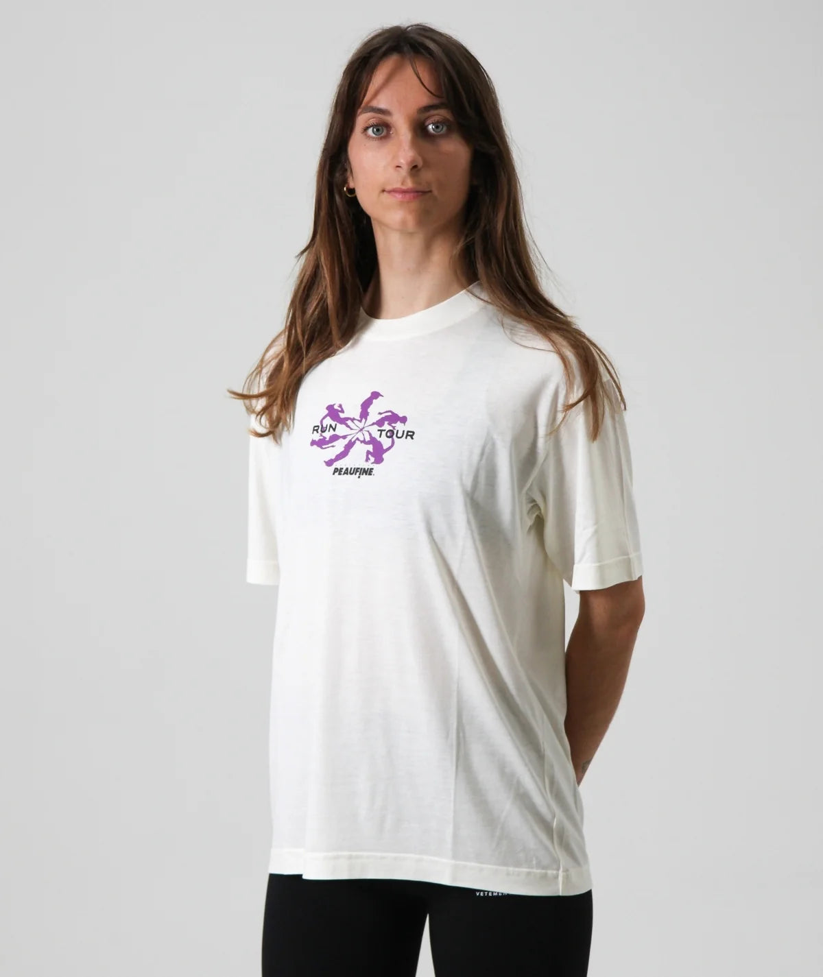 PEAUFINE ATHLETICS - Wood t-shirt Run tour off white