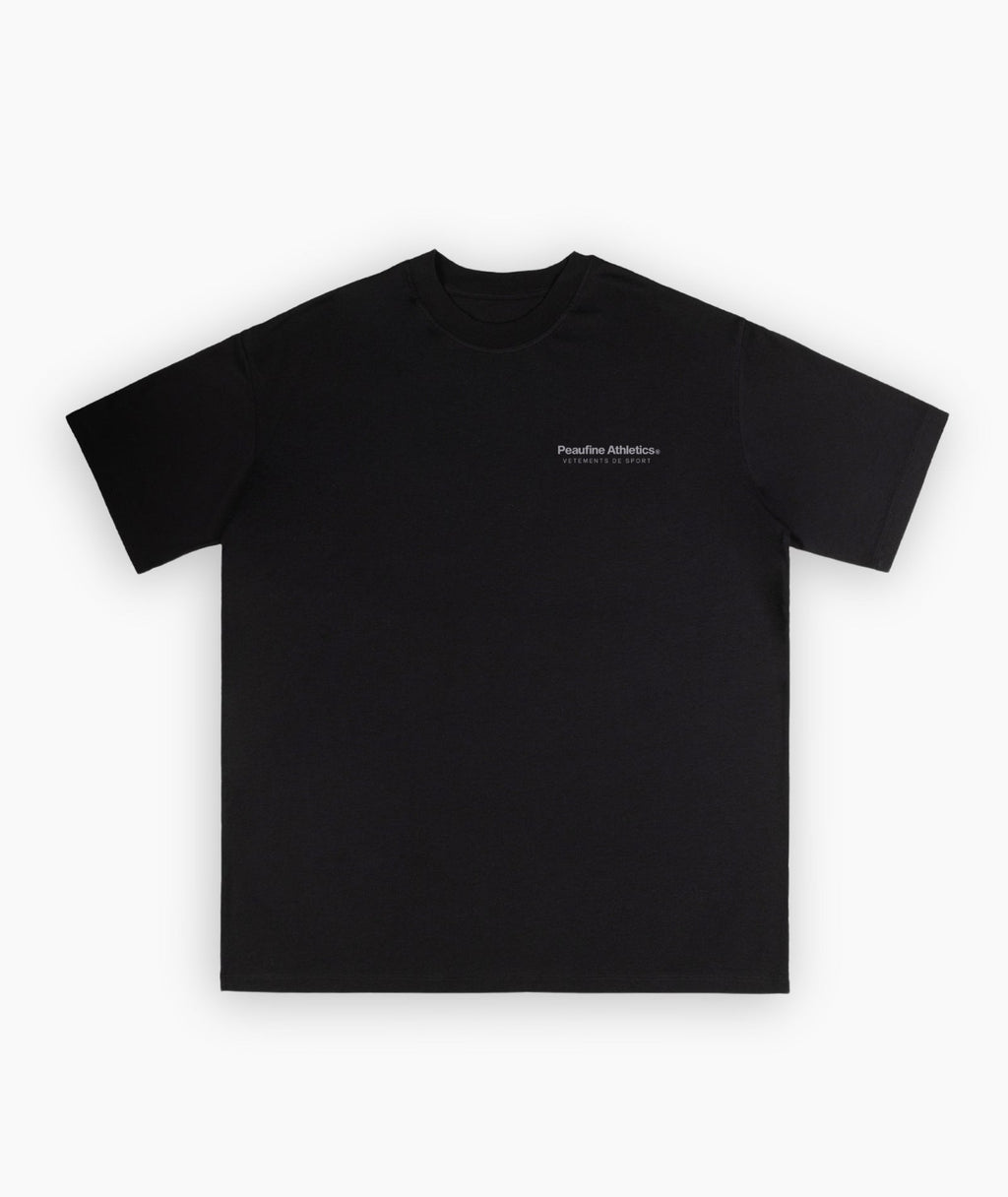 PEAUFINE ATHLETICS - wood T-shirt night run black - réfléchissant PEAUFINE ATHLETICS