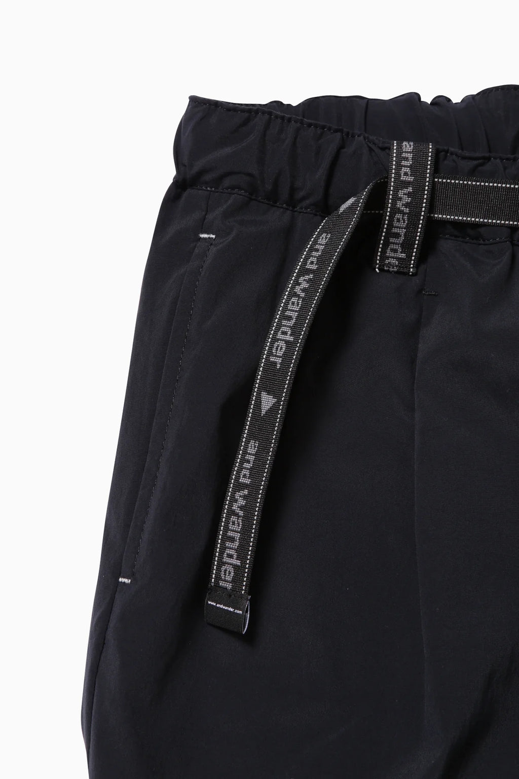 AND WANDER - UV cut strech pants black