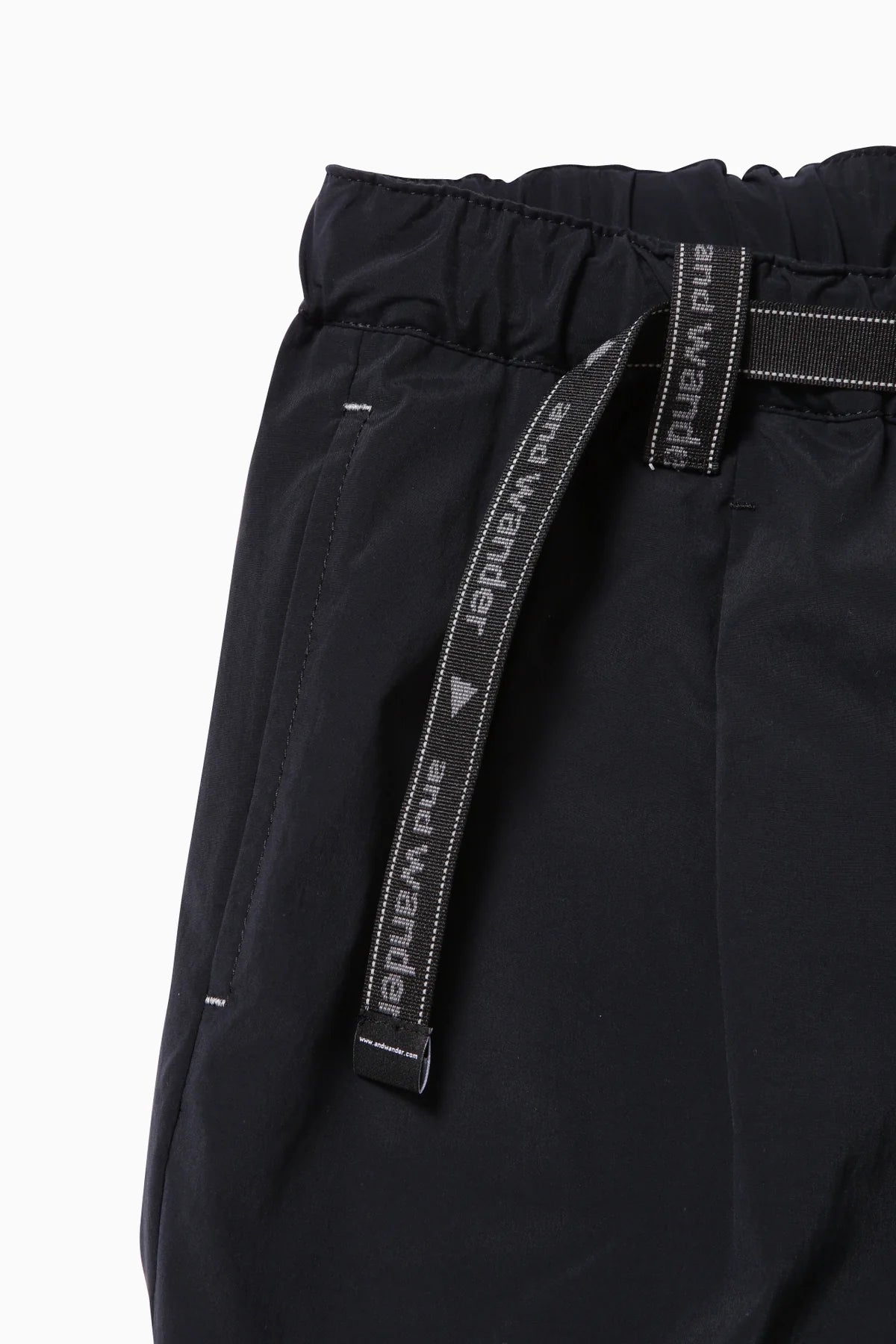 AND WANDER - UV cut strech pants black