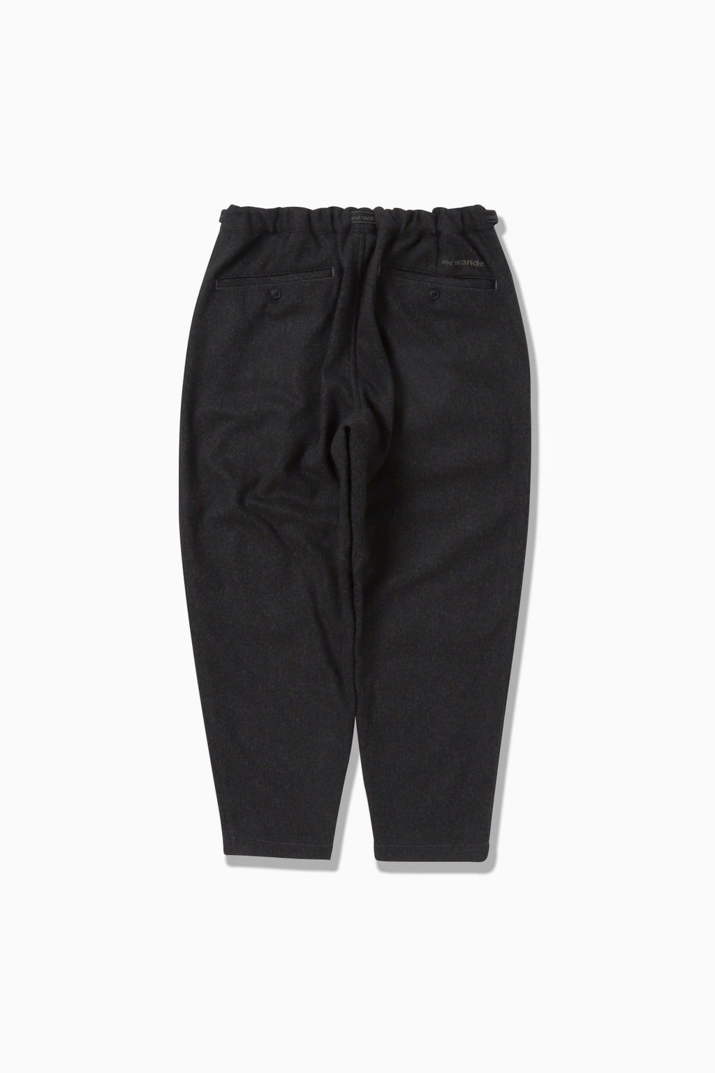 AND WANDER - Pant rewool tweed tapered dark gray AND WANDER