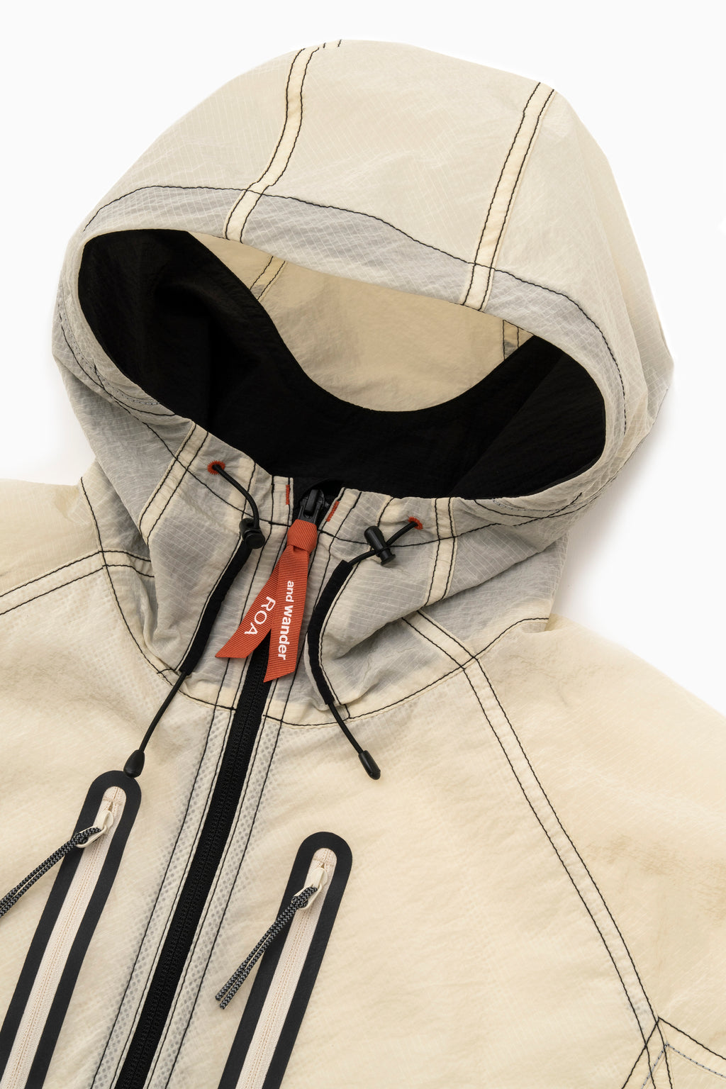 AND WANDER - Roa x and wander ripstop wind jacket off white